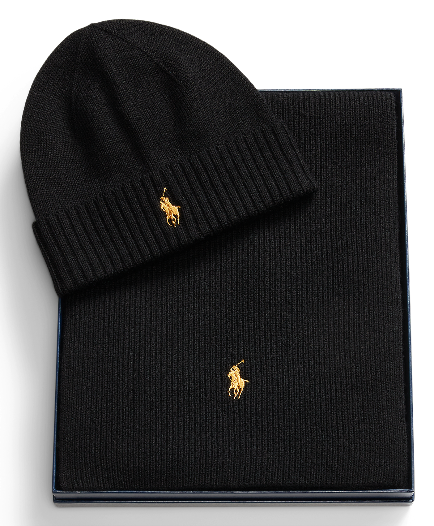 Wool hat and scarf set POLO RALPH LAUREN Black