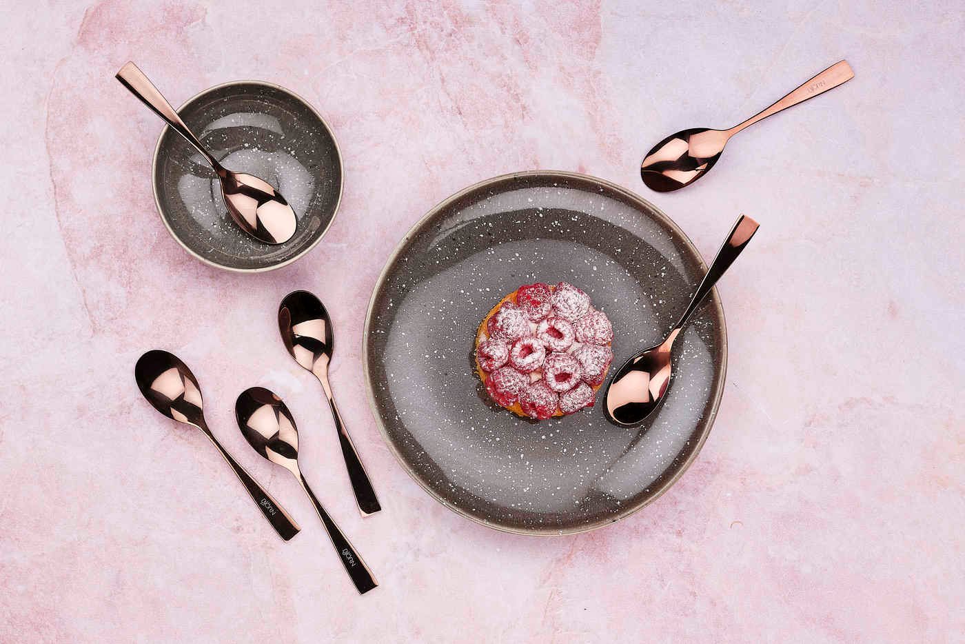 Set of 6 small spoons BJORN Red