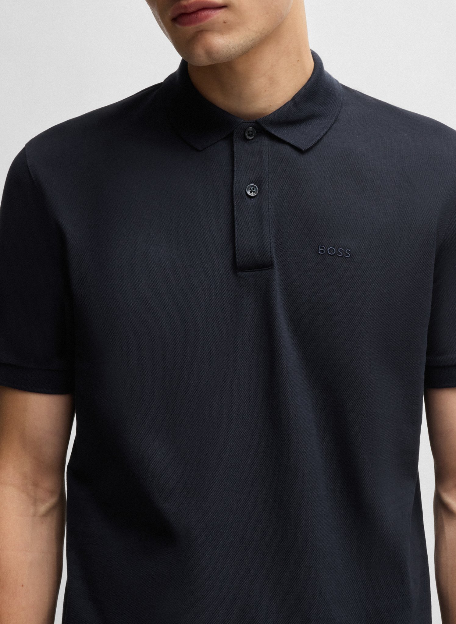 Regular-fit organic cotton polo shirt BOSS Blue