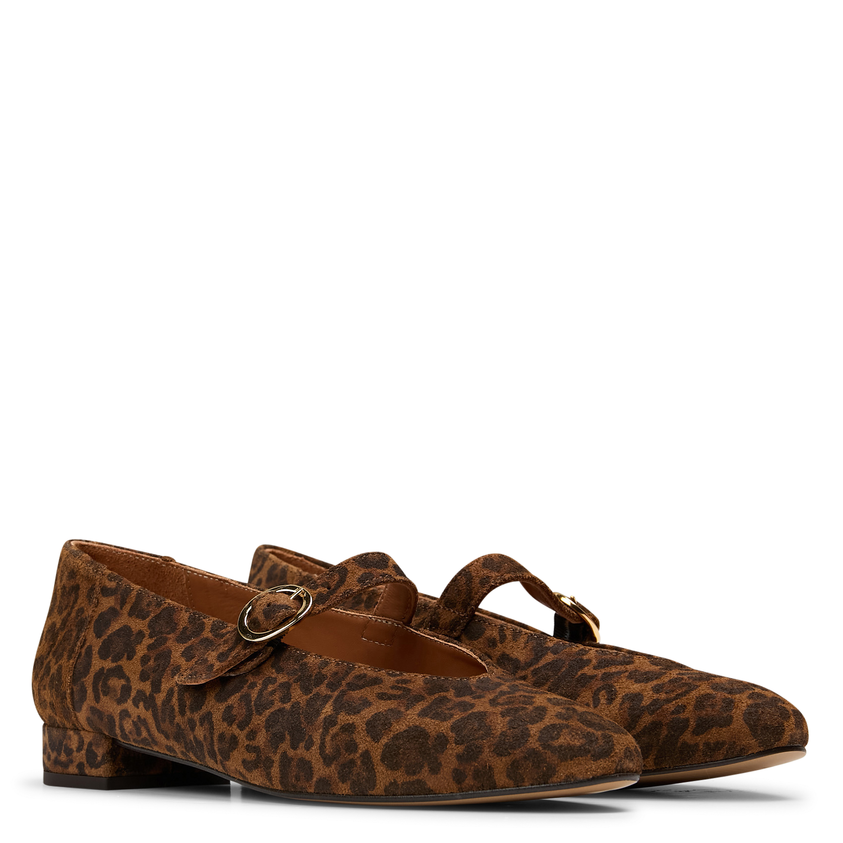 Ballet flats in printed suede leather MAISON TOUFET Multicolored