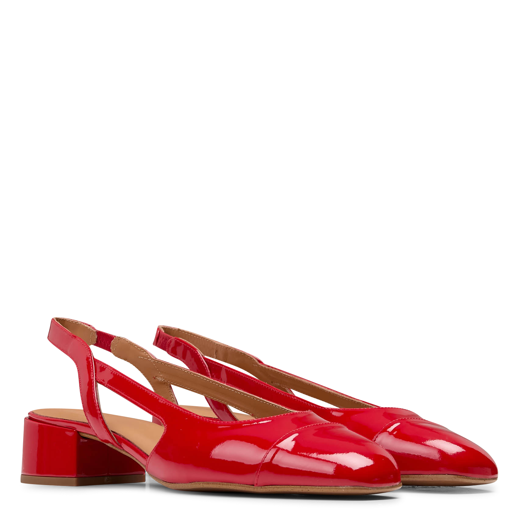 Patent leather slingbacks pumps BILLI BI Red