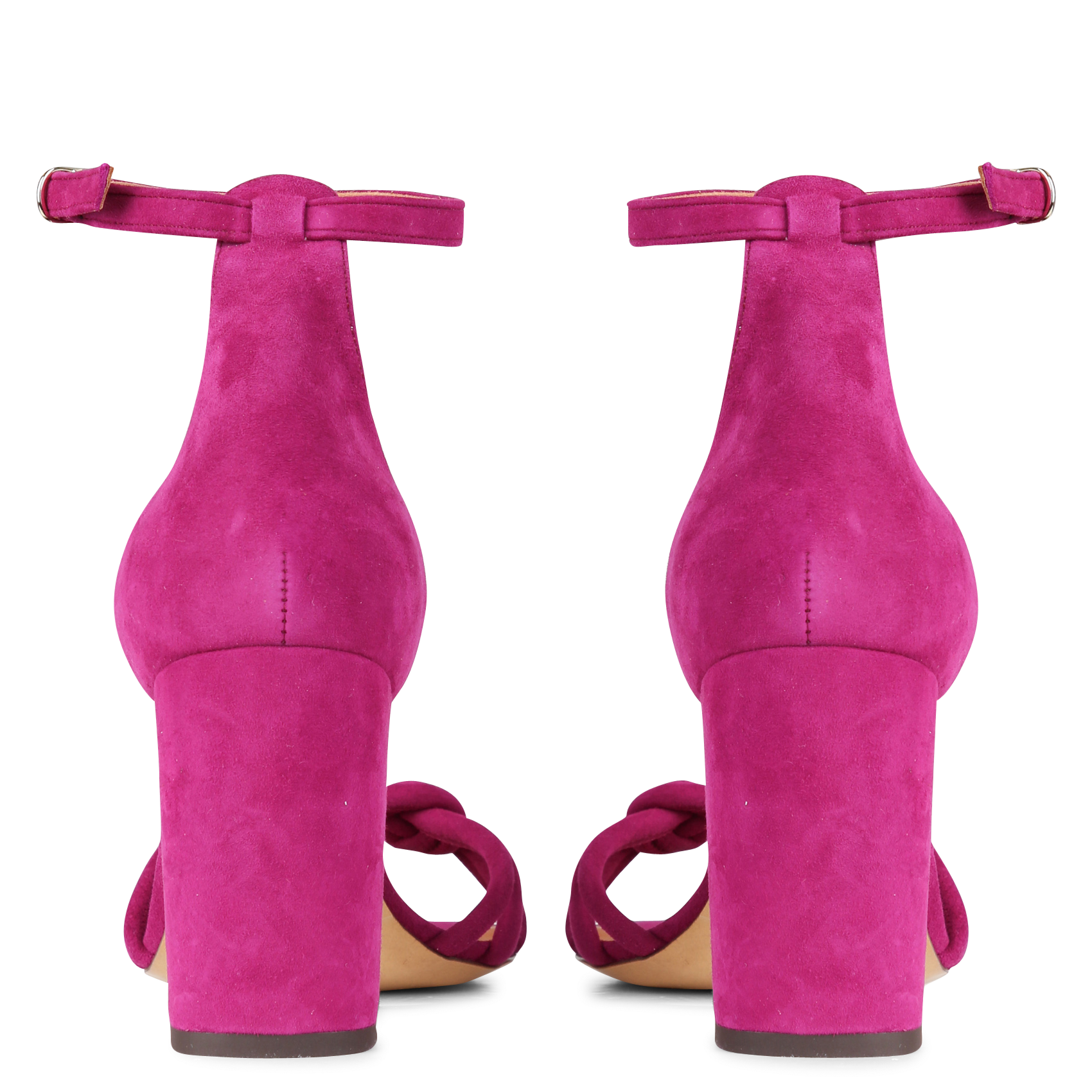 Sandales à talons en cuir RIVECOUR Prune