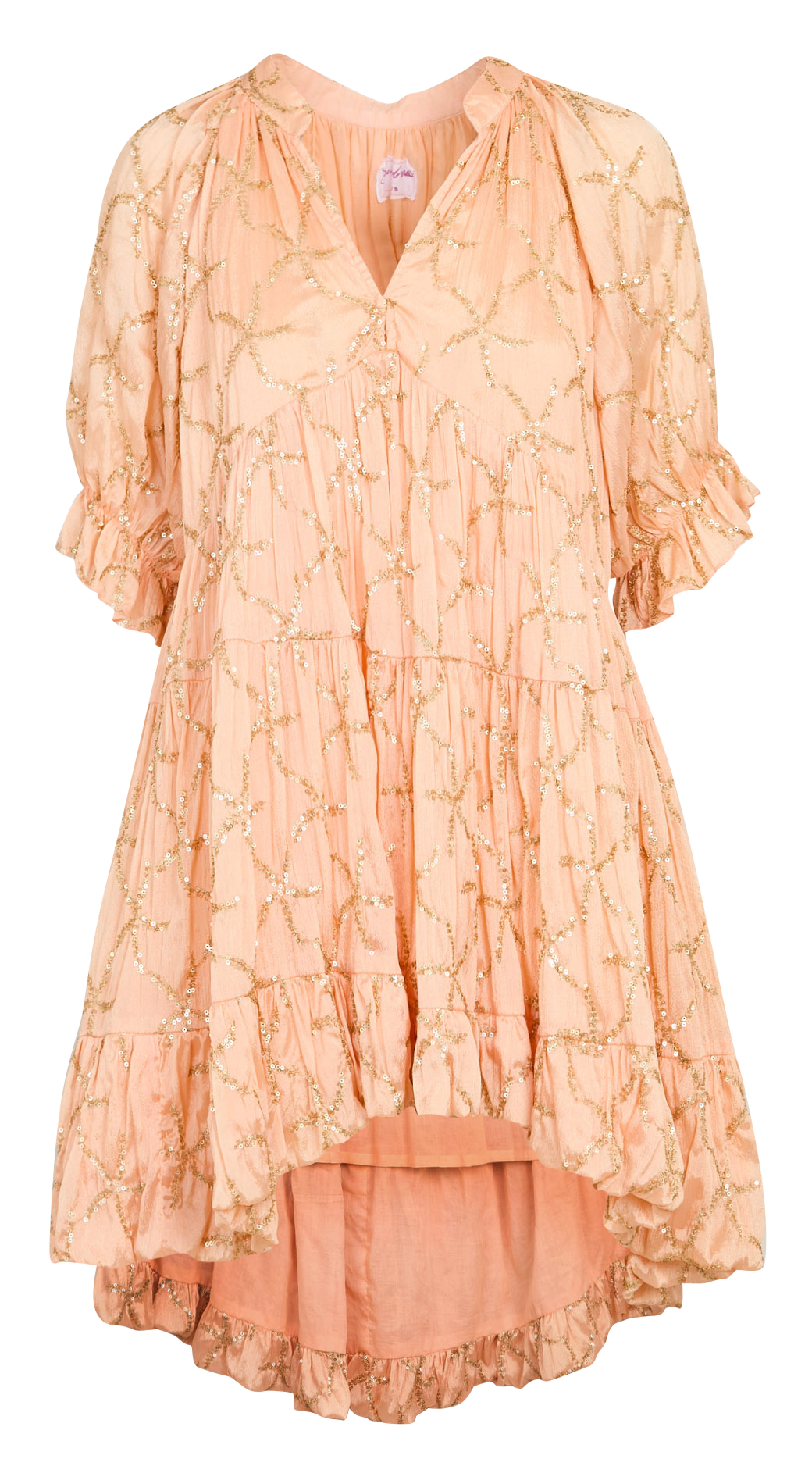 Robe asymétrique courte col V SUNDRESS Orange