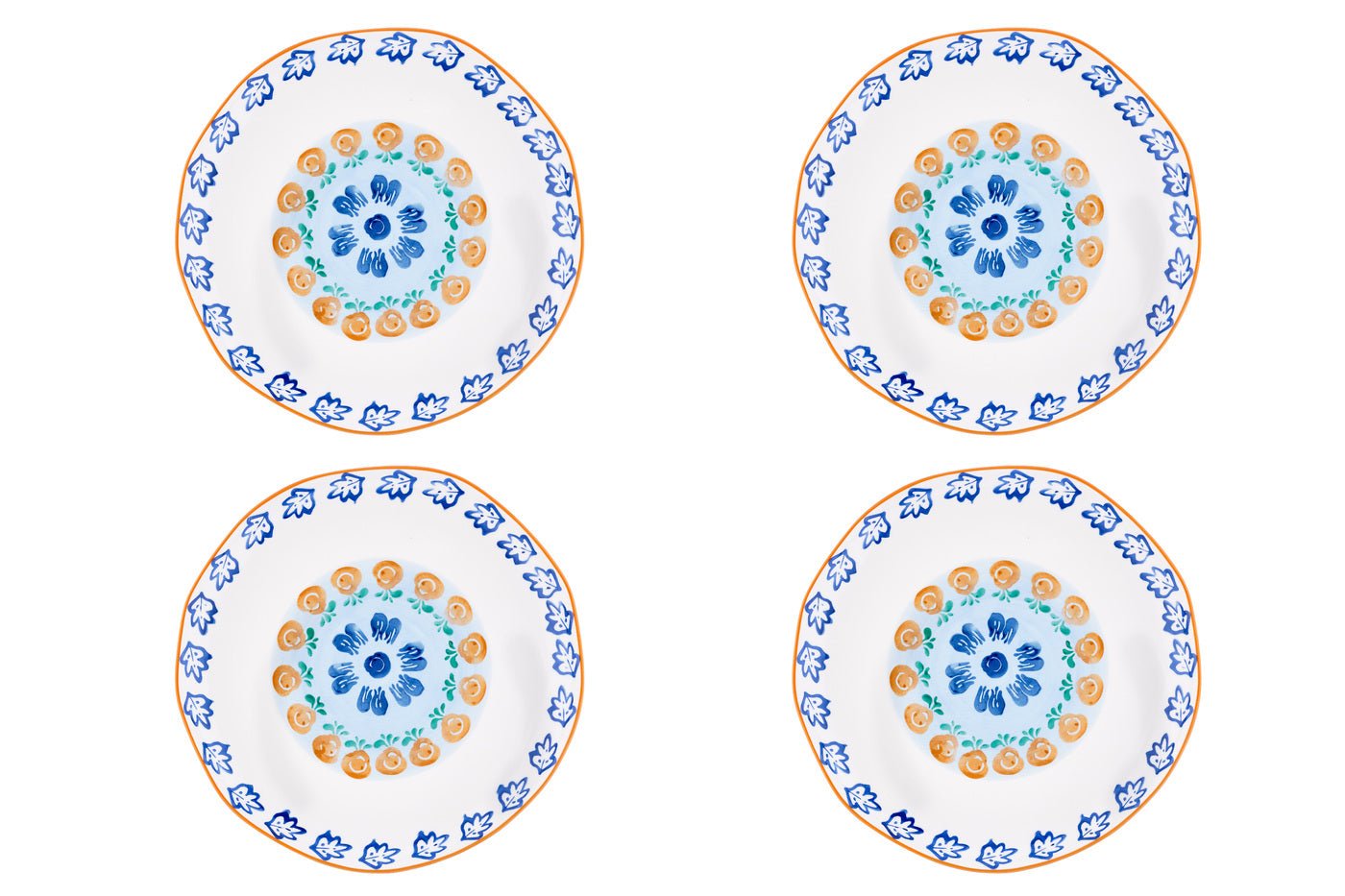 Napoli Plate ø27cm - 4 pieces - citrus BJORN White