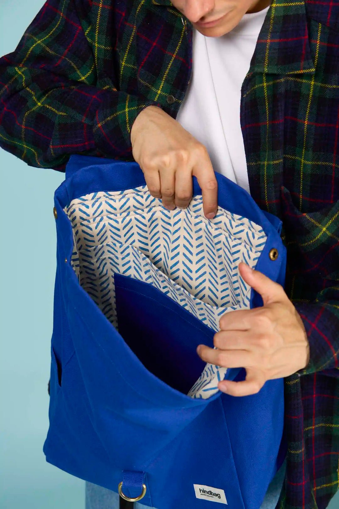 Cotton backpack HINDBAG Blue