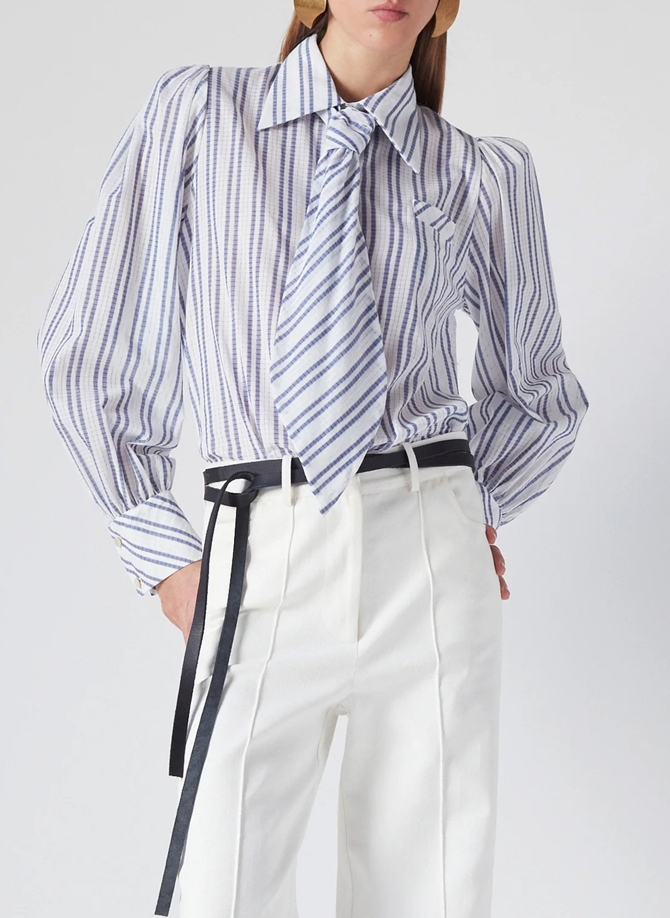 Chemise col classique en coton THE LABEL EDITION Bleu