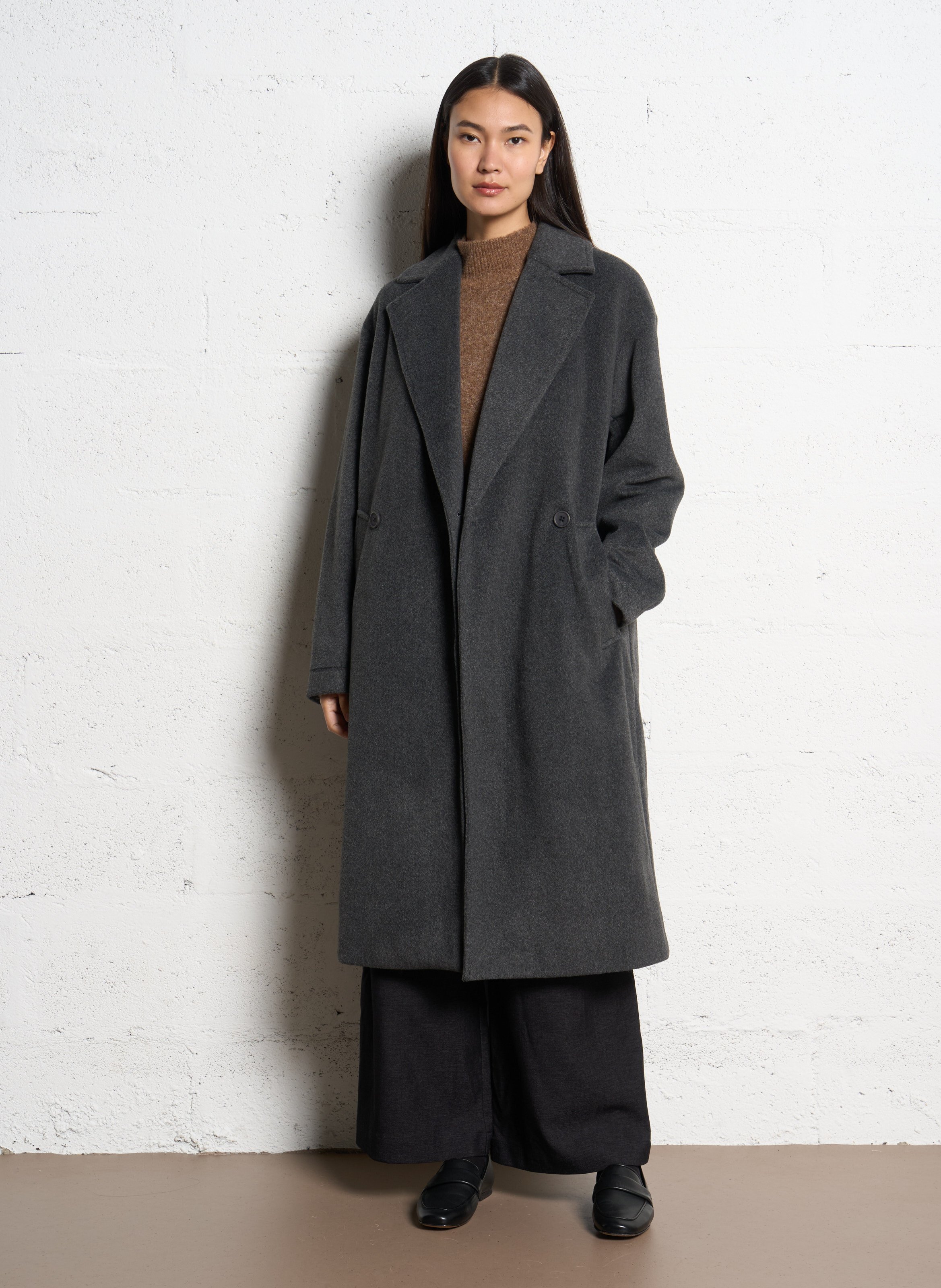ジャケット・アウター essay 16aw Oversized collar less coat OVERSIZED HIGH COLLAR LONG COAT – ZIGGY CHEN