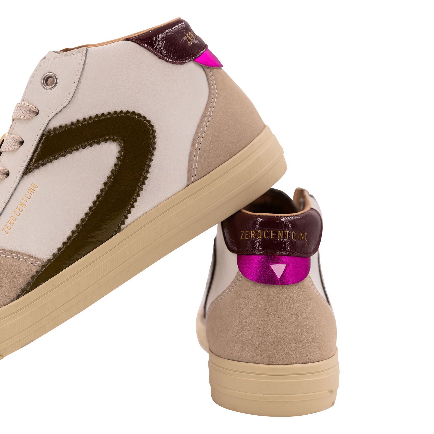 Baskets montantes en cuir 0'105 Prune