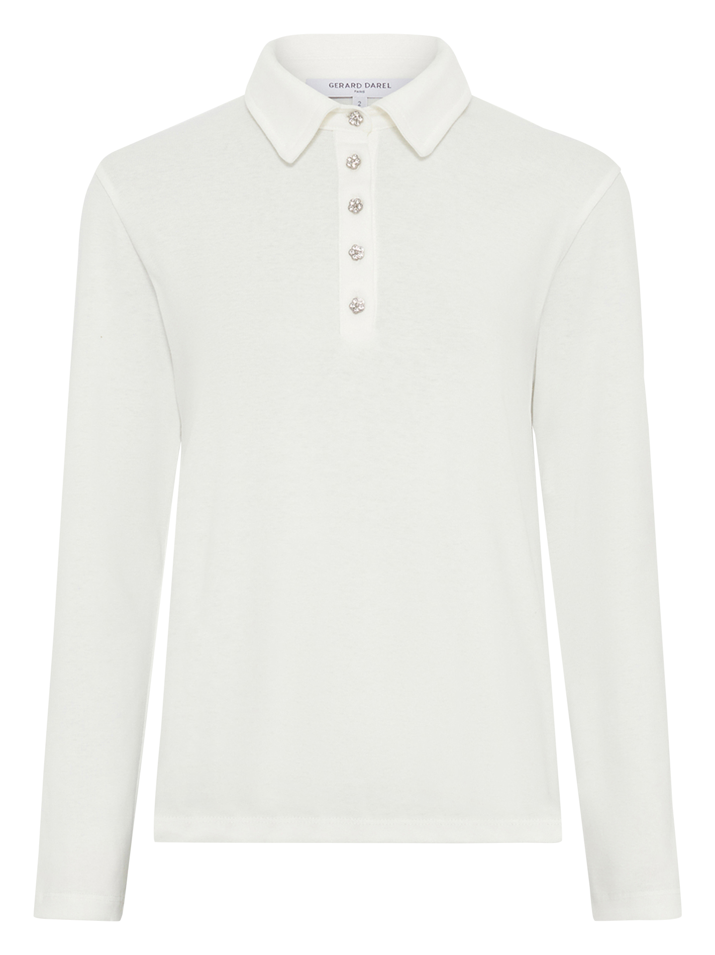 Top col polo en coton GERARD DAREL Beige