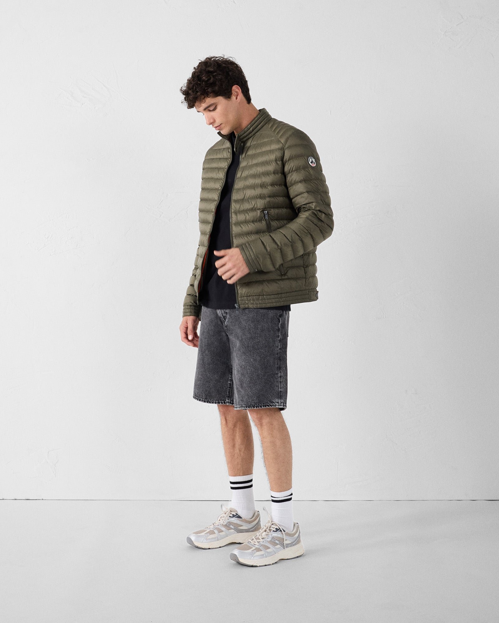 Bastien biker collar puffer jacket JOTT Green