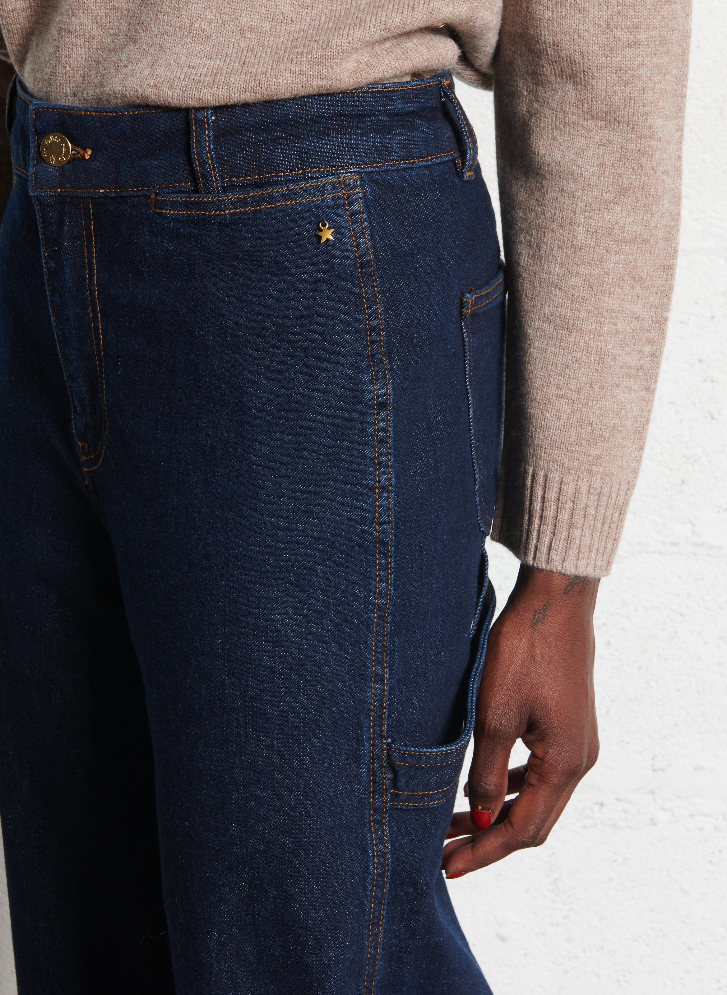 Jean brut large taille haute DES PETITS HAUTS Jean brut