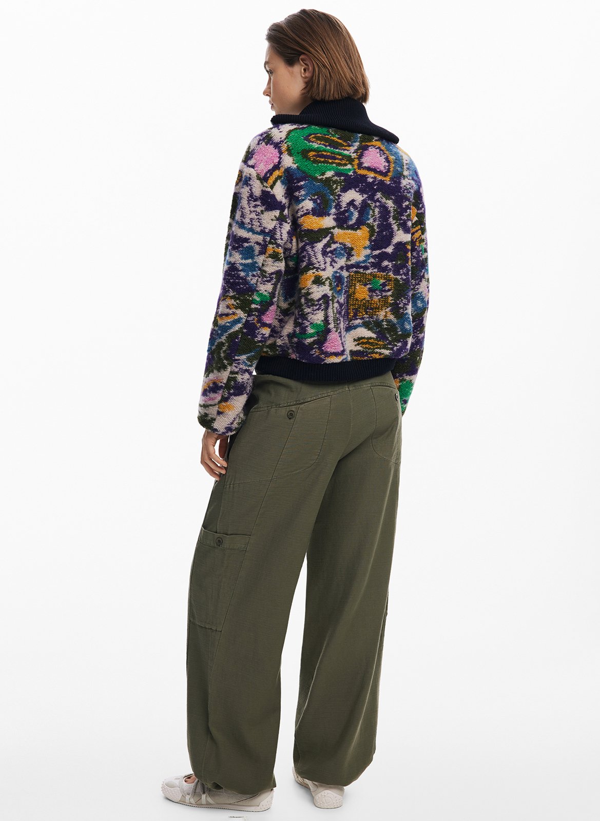 Giubbotto corto stampato con colletto alto DESIGUAL Multicolore