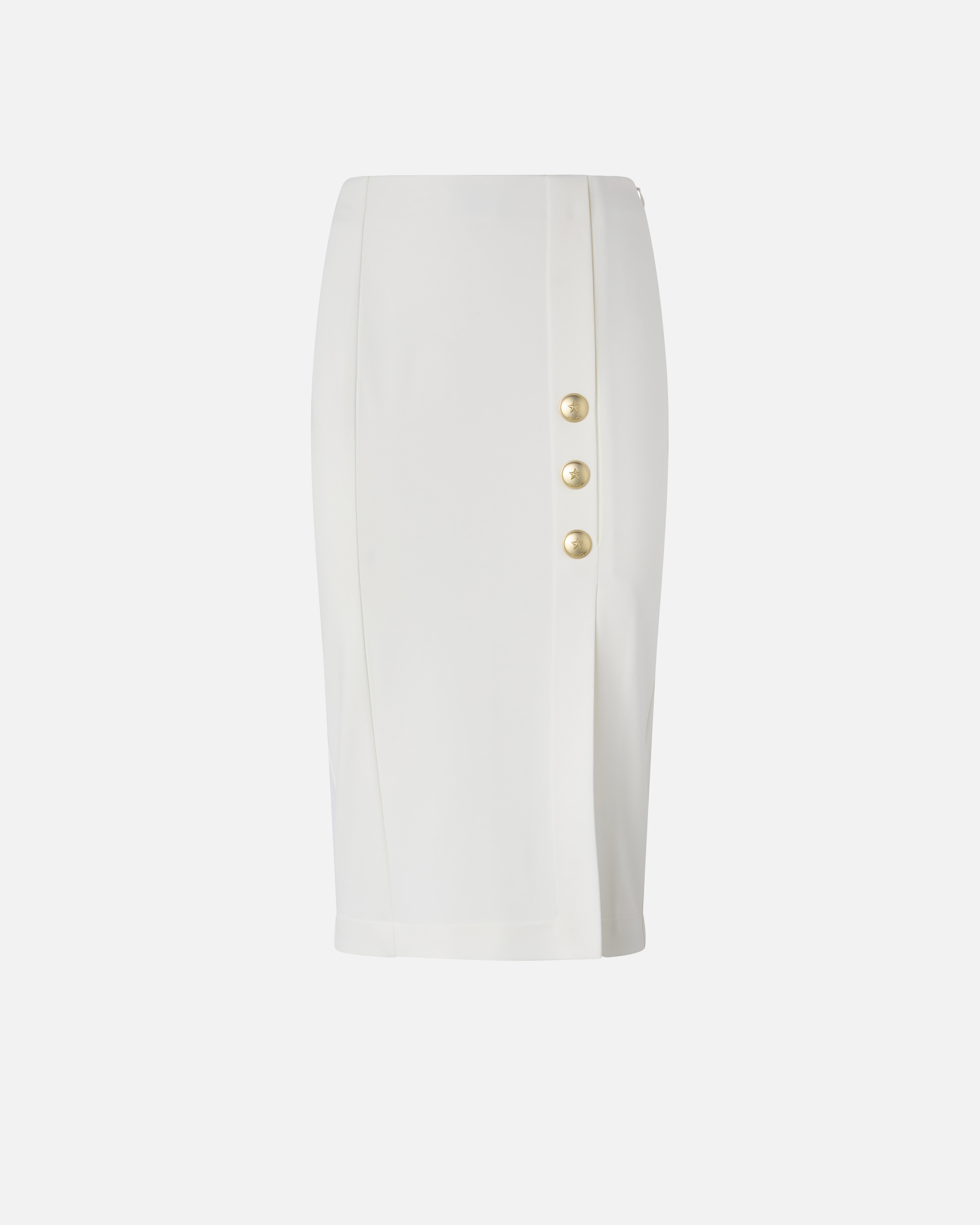 Pencil skirt in Roma knit fabric PINKO White