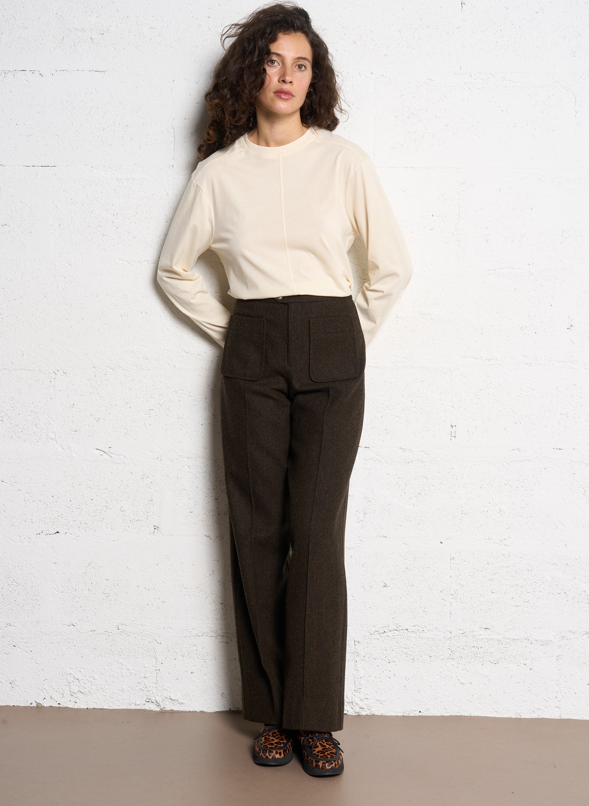 Camiliday round-neck sleeveless cotton top SOEUR Beige