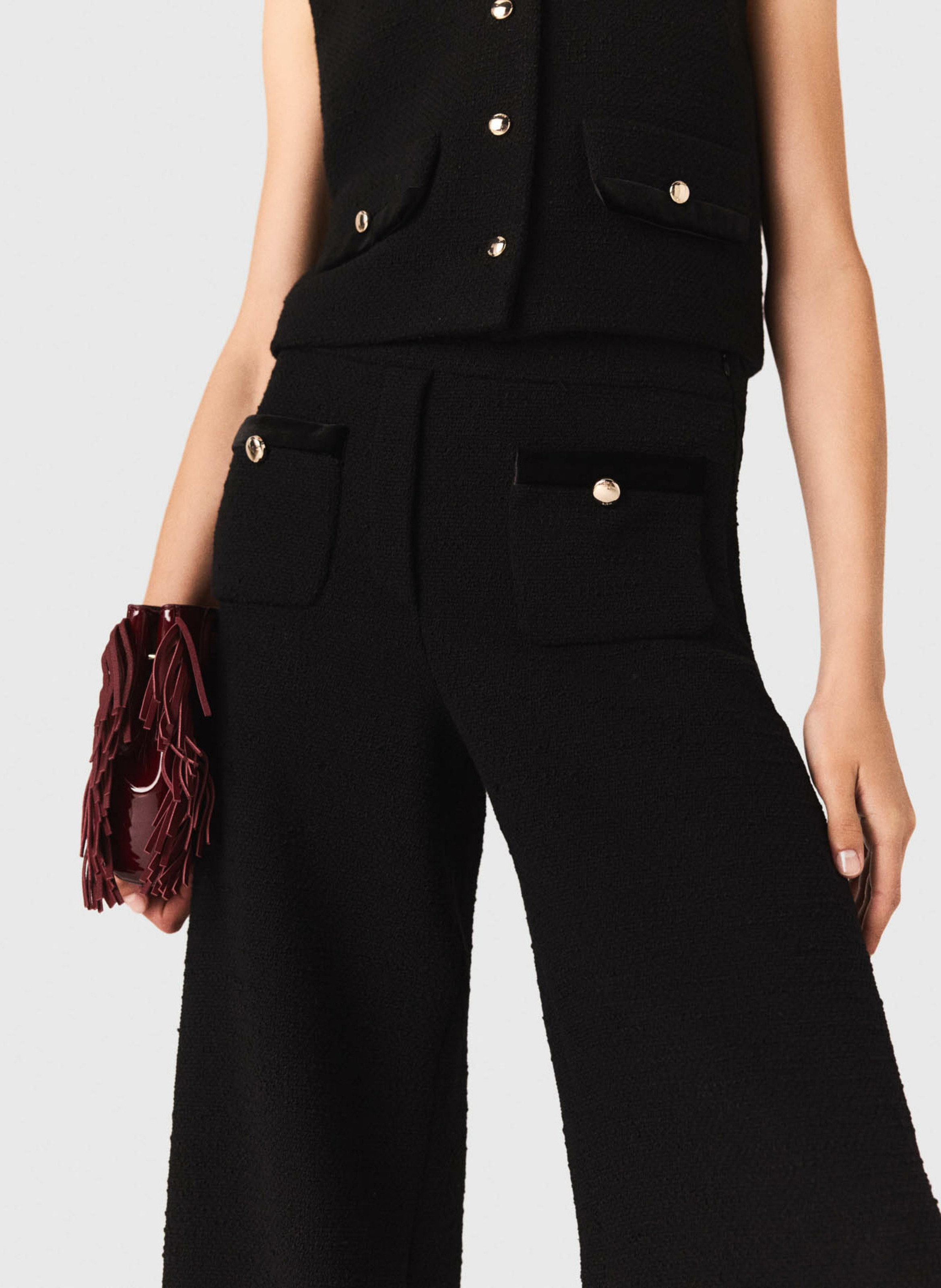 Pantalon large MAJE Noir