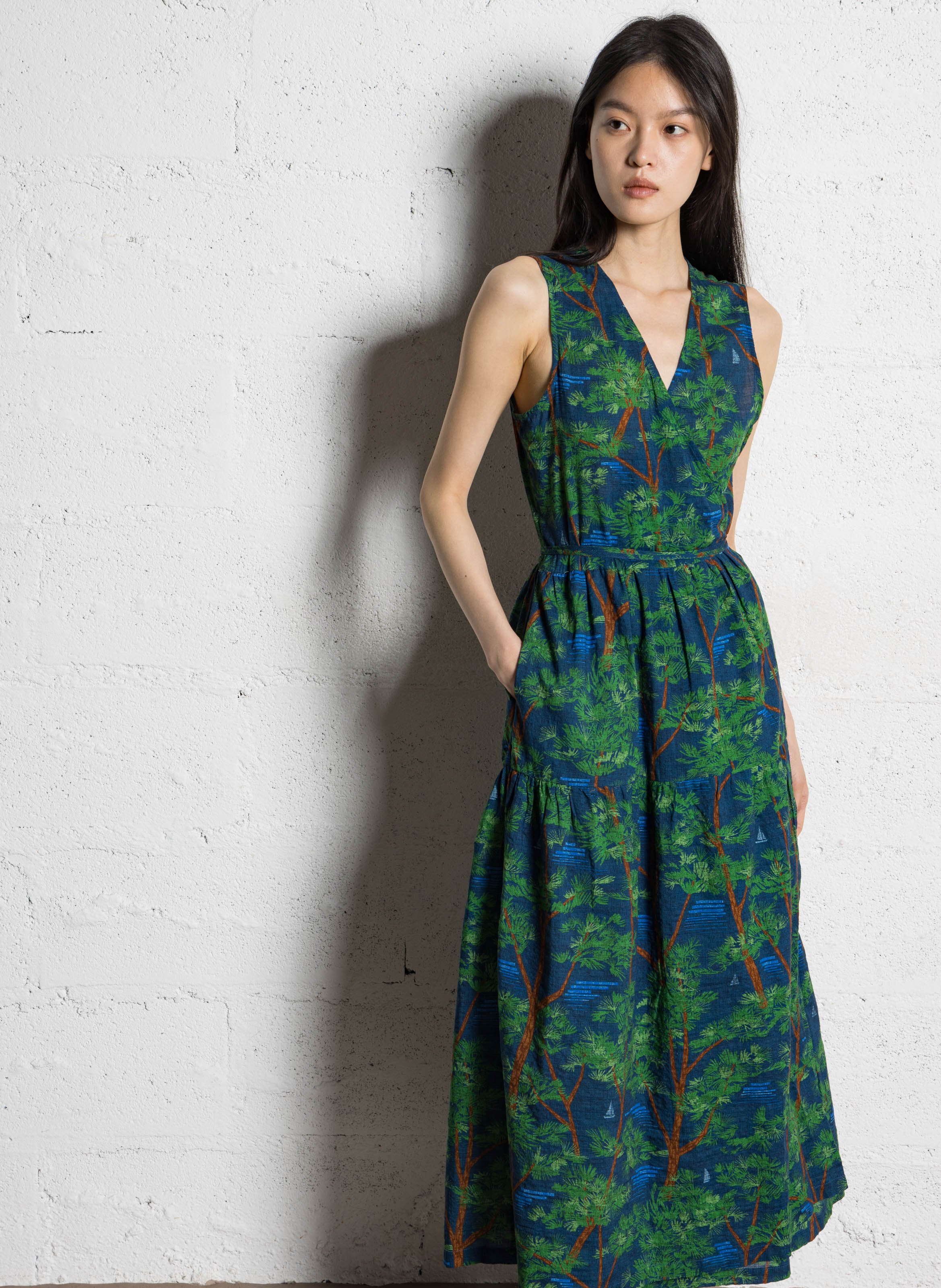 Robe sans manches cache-cœur imprimée NICE THINGS