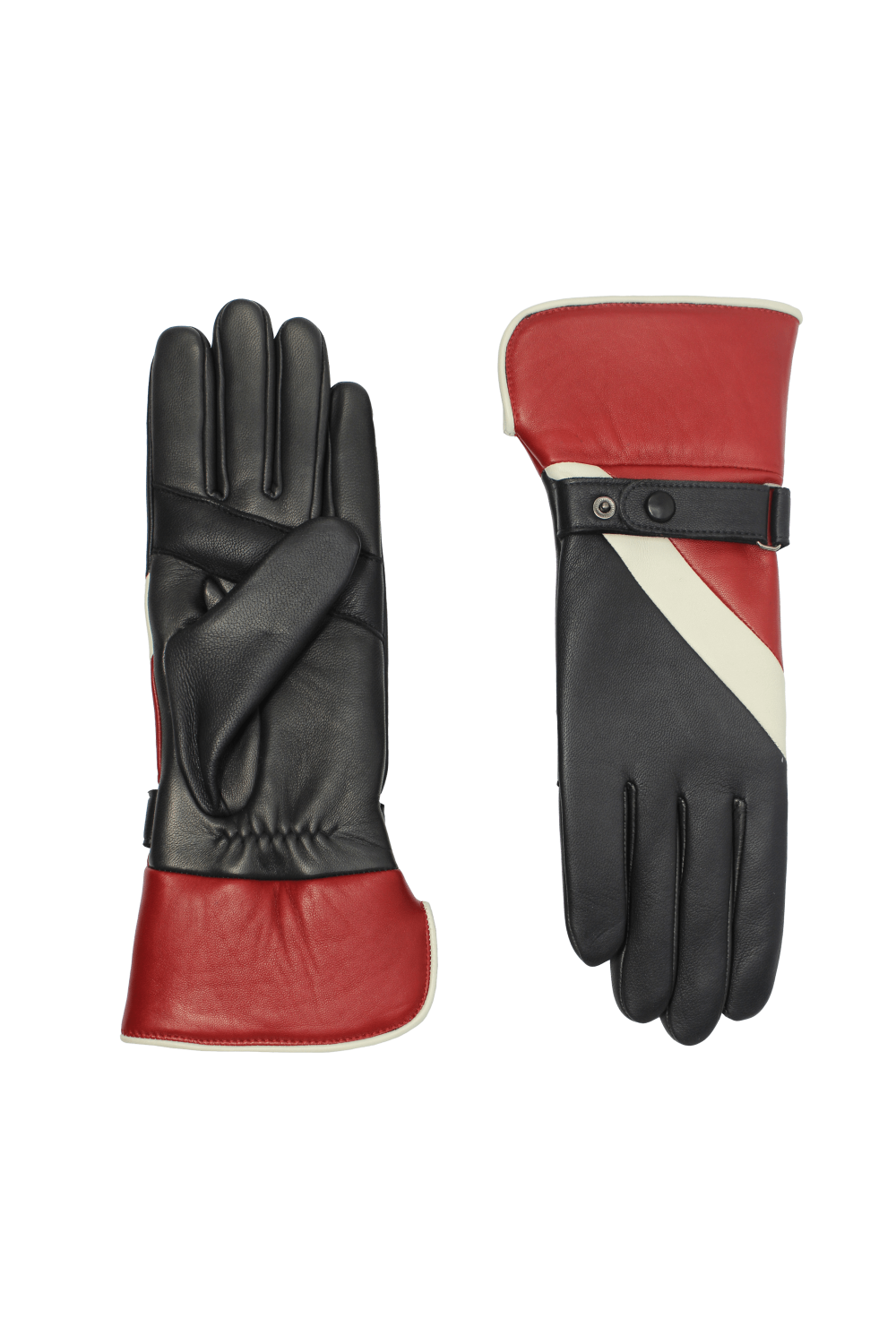 Alpaca-lined Questa gloves AGNELLE Black