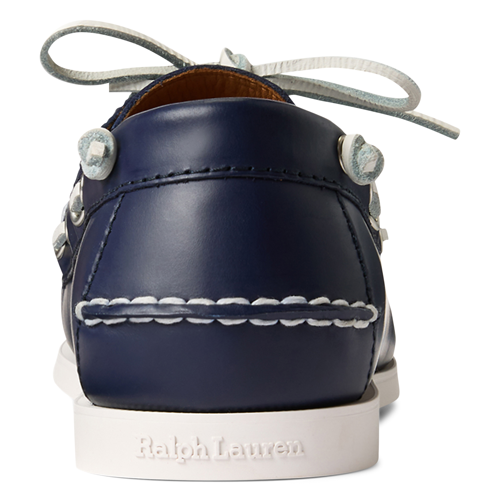 Bootschoenen van leer POLO RALPH LAUREN Blauw