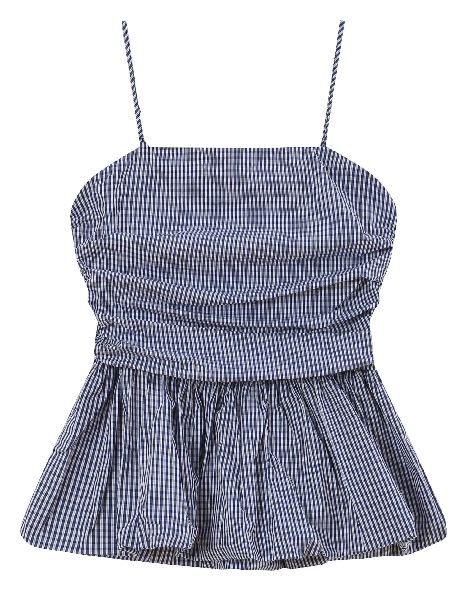 Top droit en coton imprimé GRACE ET MILA Bleu