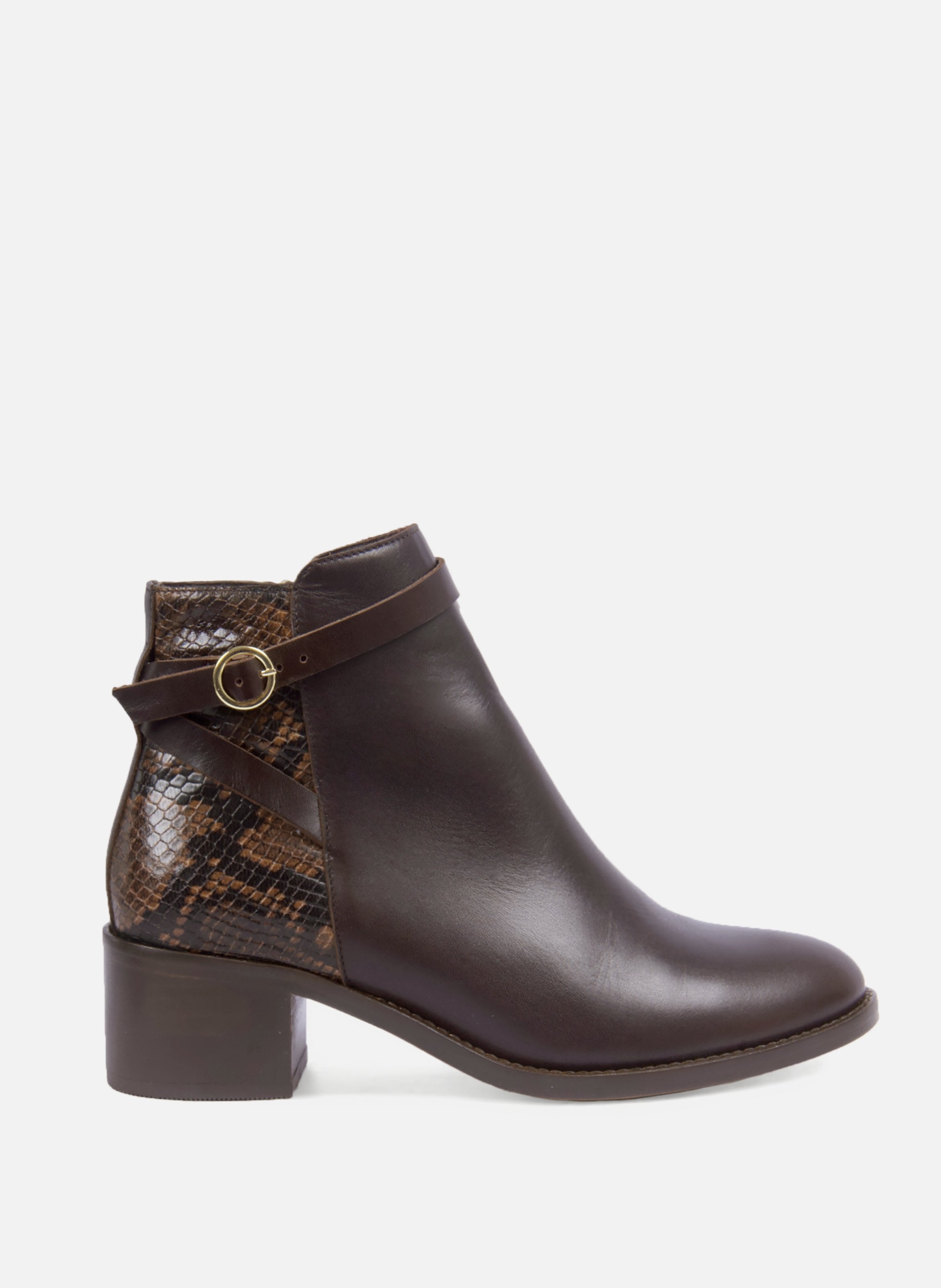 Riding Boots Brown Python Leather JULES & JENN Brown