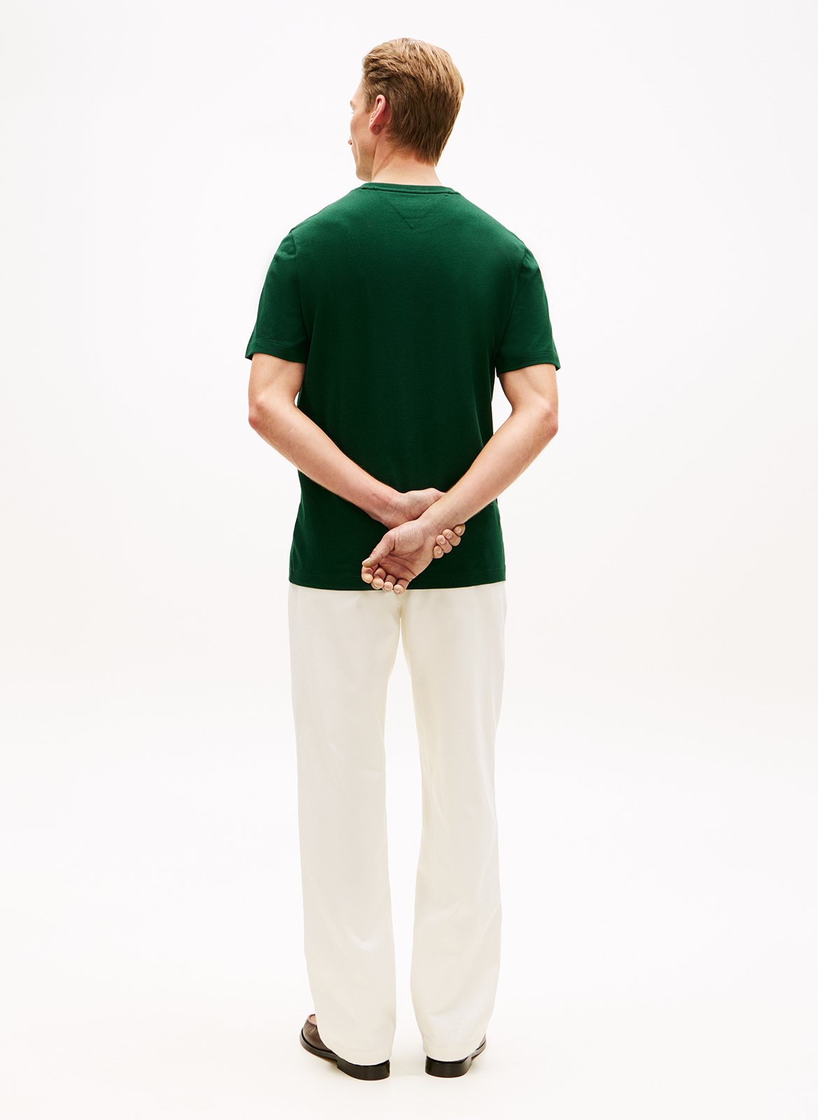 Round-neck cotton T-shirt Green