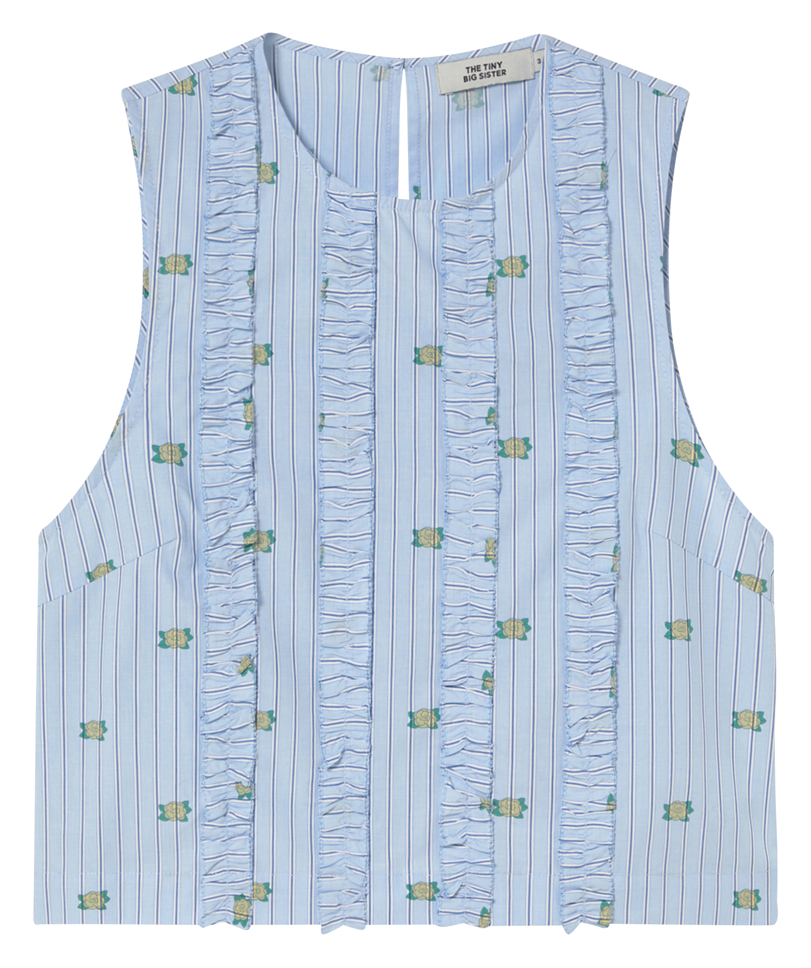 <p>Striped sleeveless crop top</p> THE TINY BIG SISTER Blue