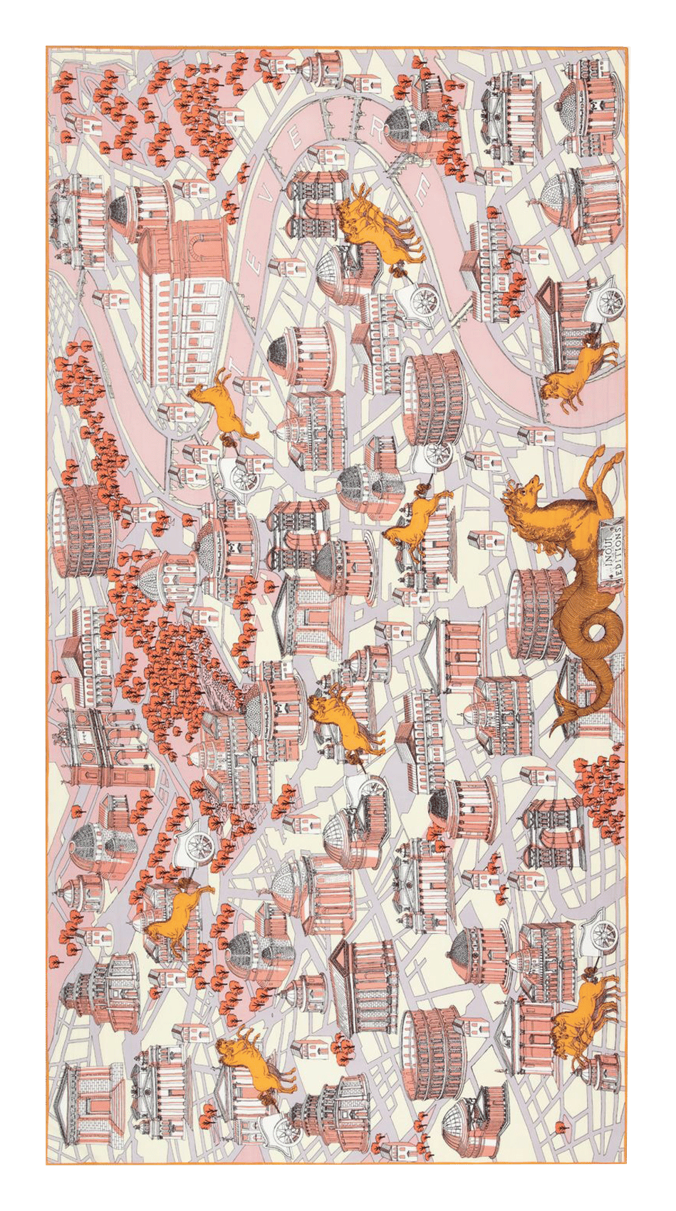 Printed cotton and silk floaty scarf INOUI EDITIONS