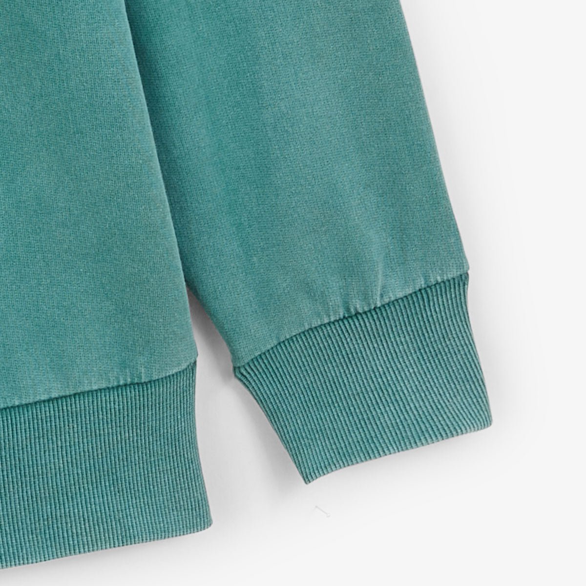 Round neck sweatshirt in old dye cotton SERGE BLANCO Green