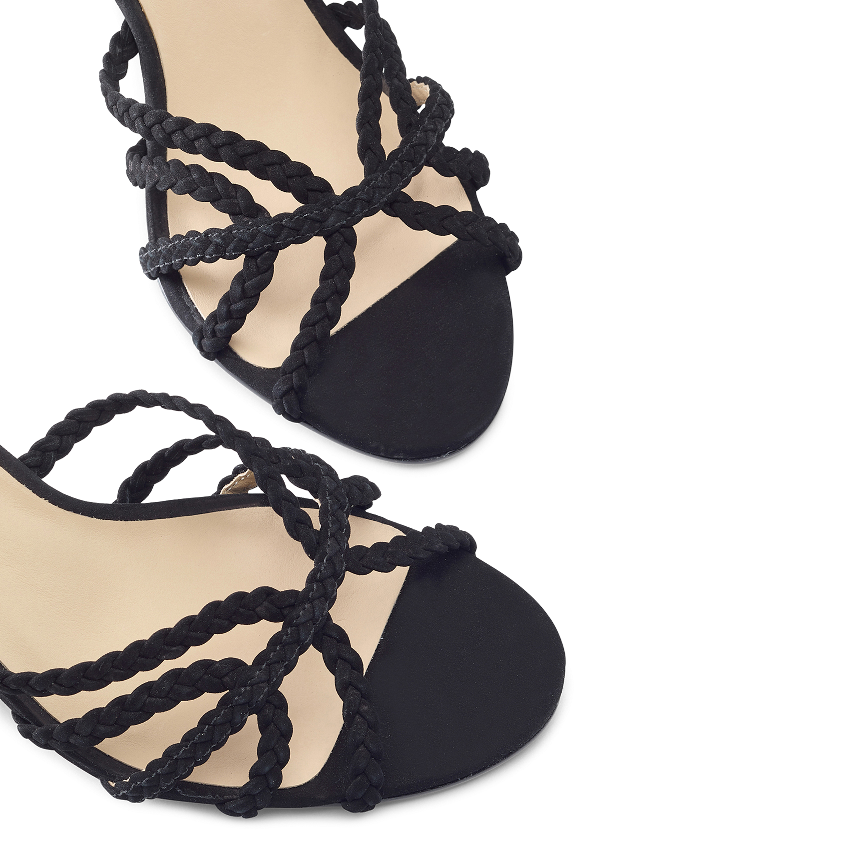 Heeled suede sandals COSMOPARIS Black