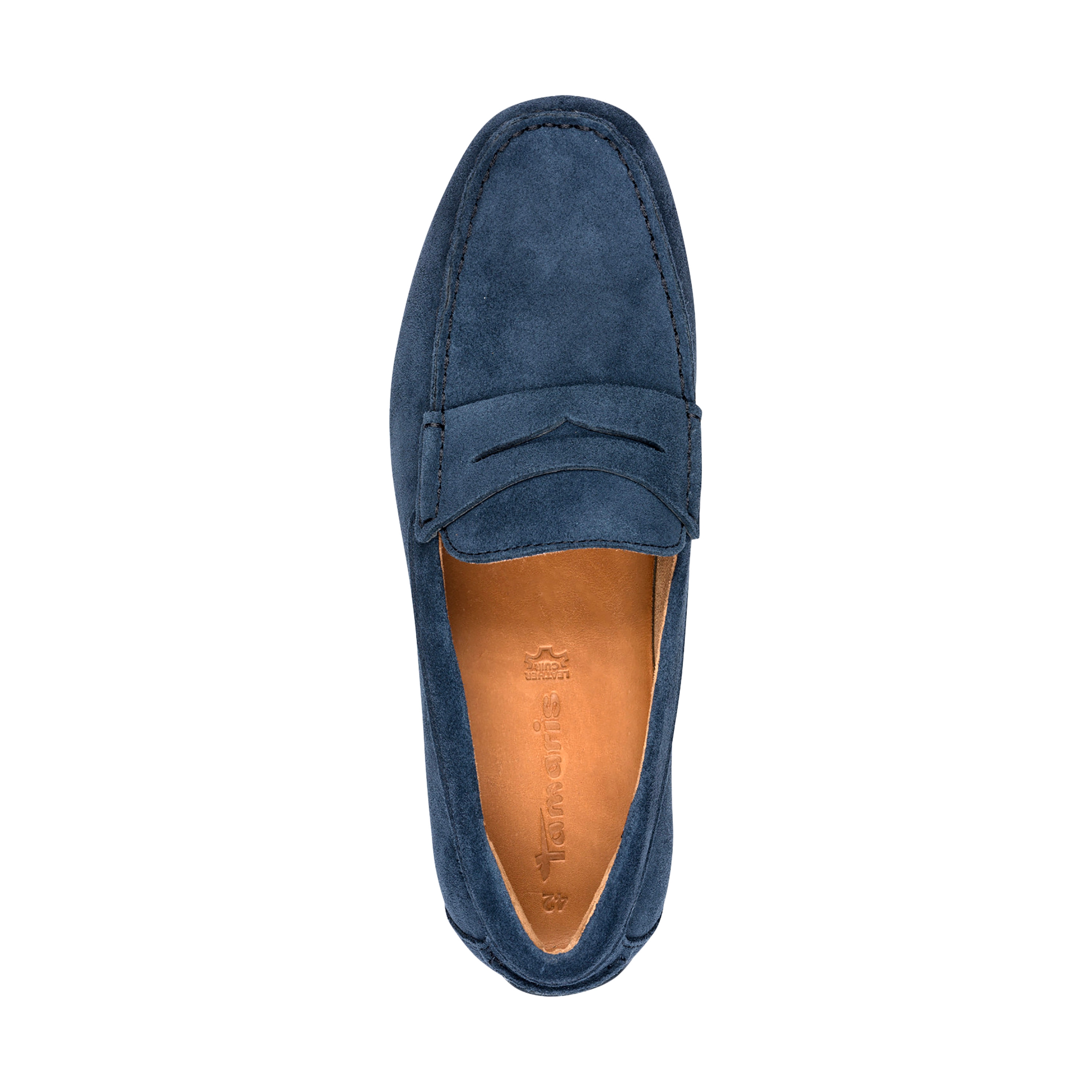 Leather moccasins TAMARIS Blue