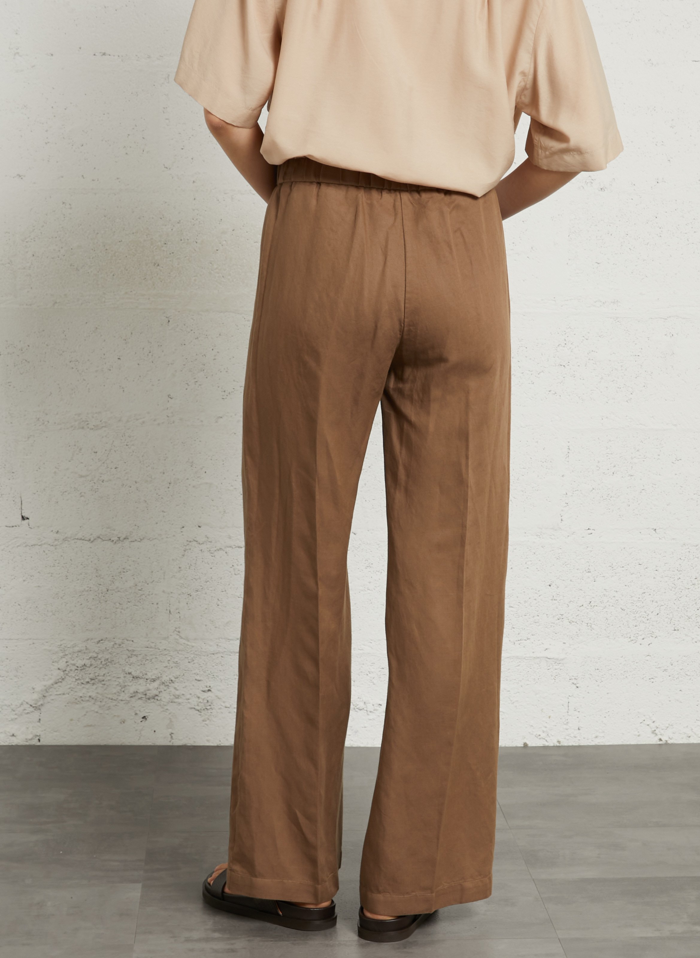 Pantalon large  DIEGA Marron