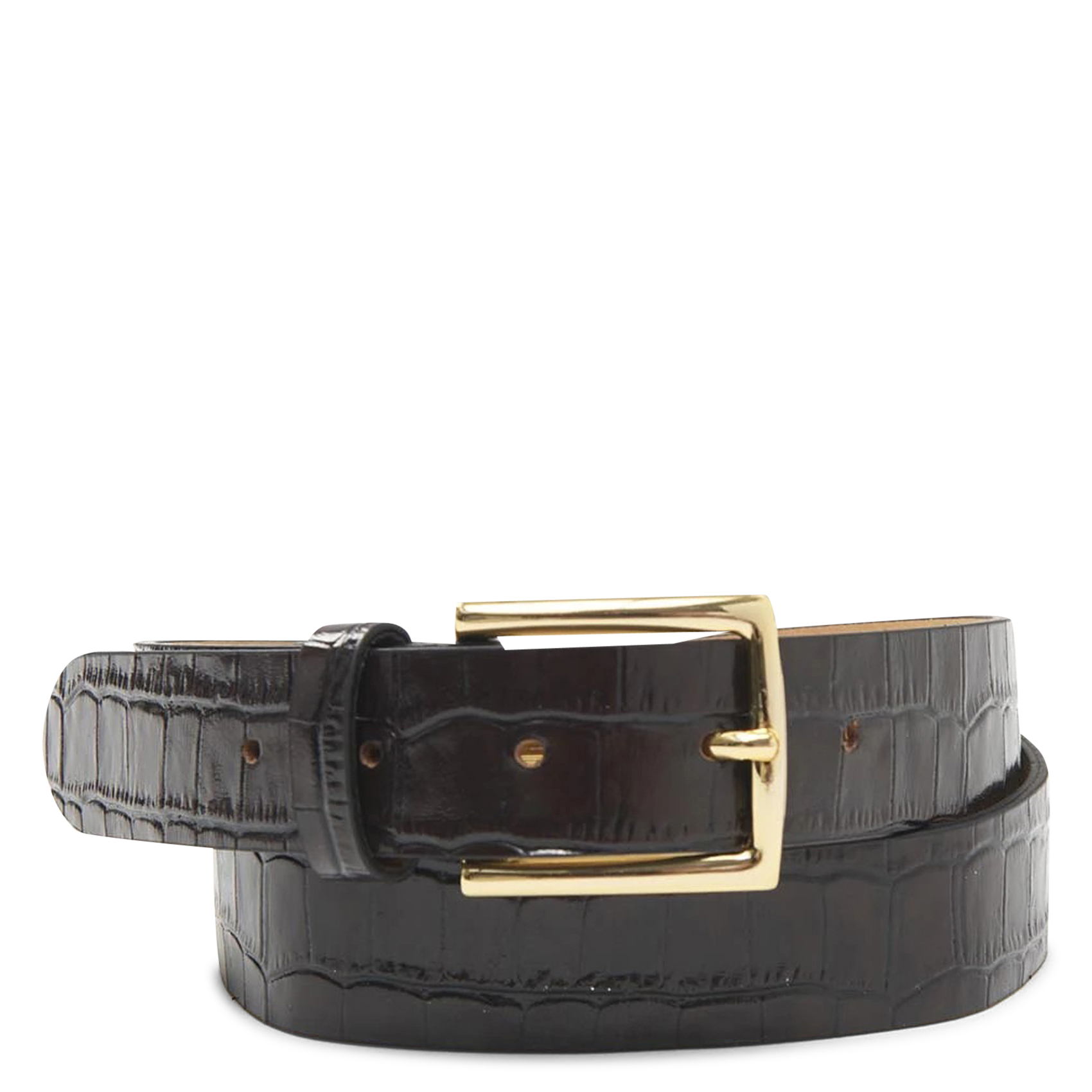 Ledergürtel mit Kroko-Prägung TARA JARMON Braun