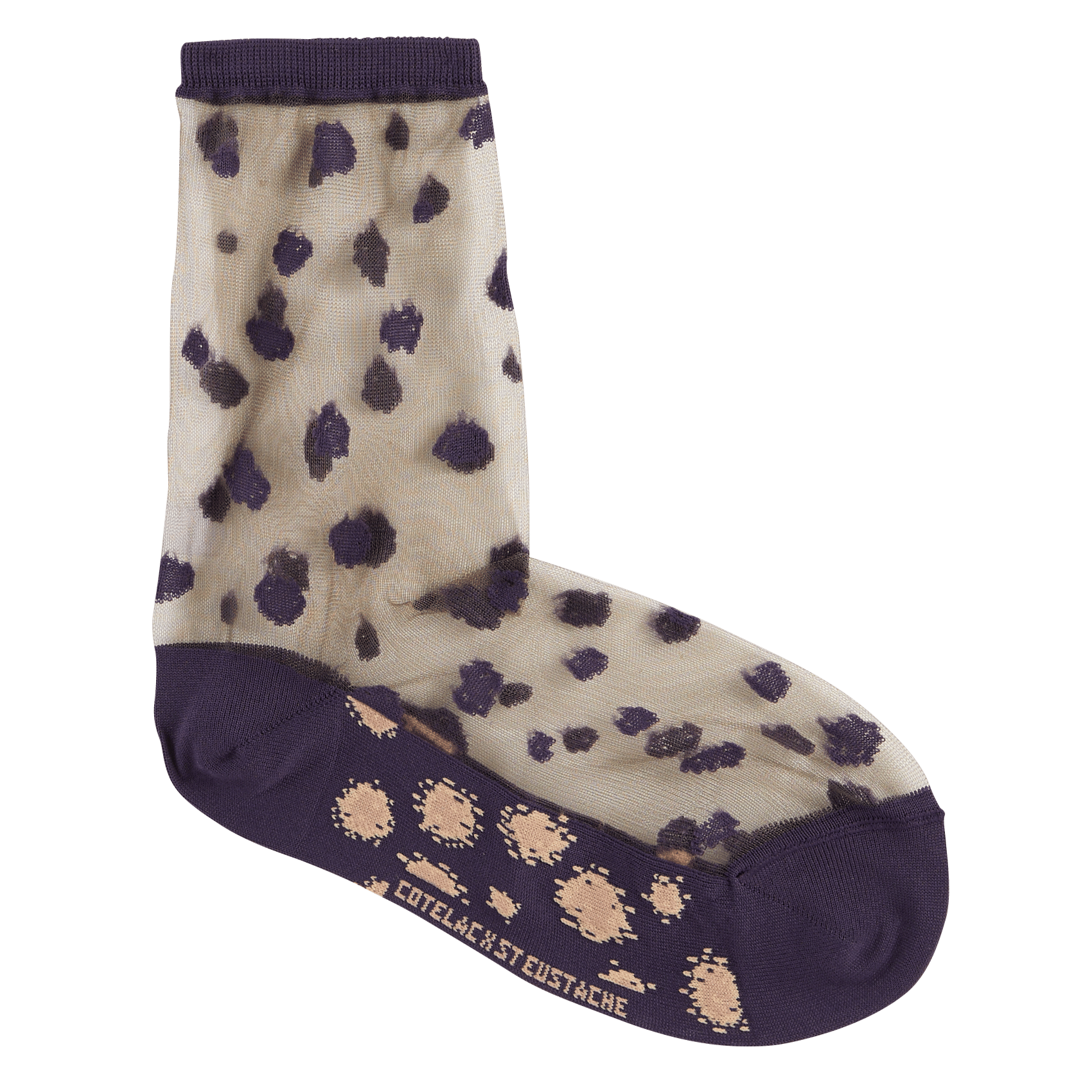 Chaussettes mi-hautes à pois COTELAC Rose