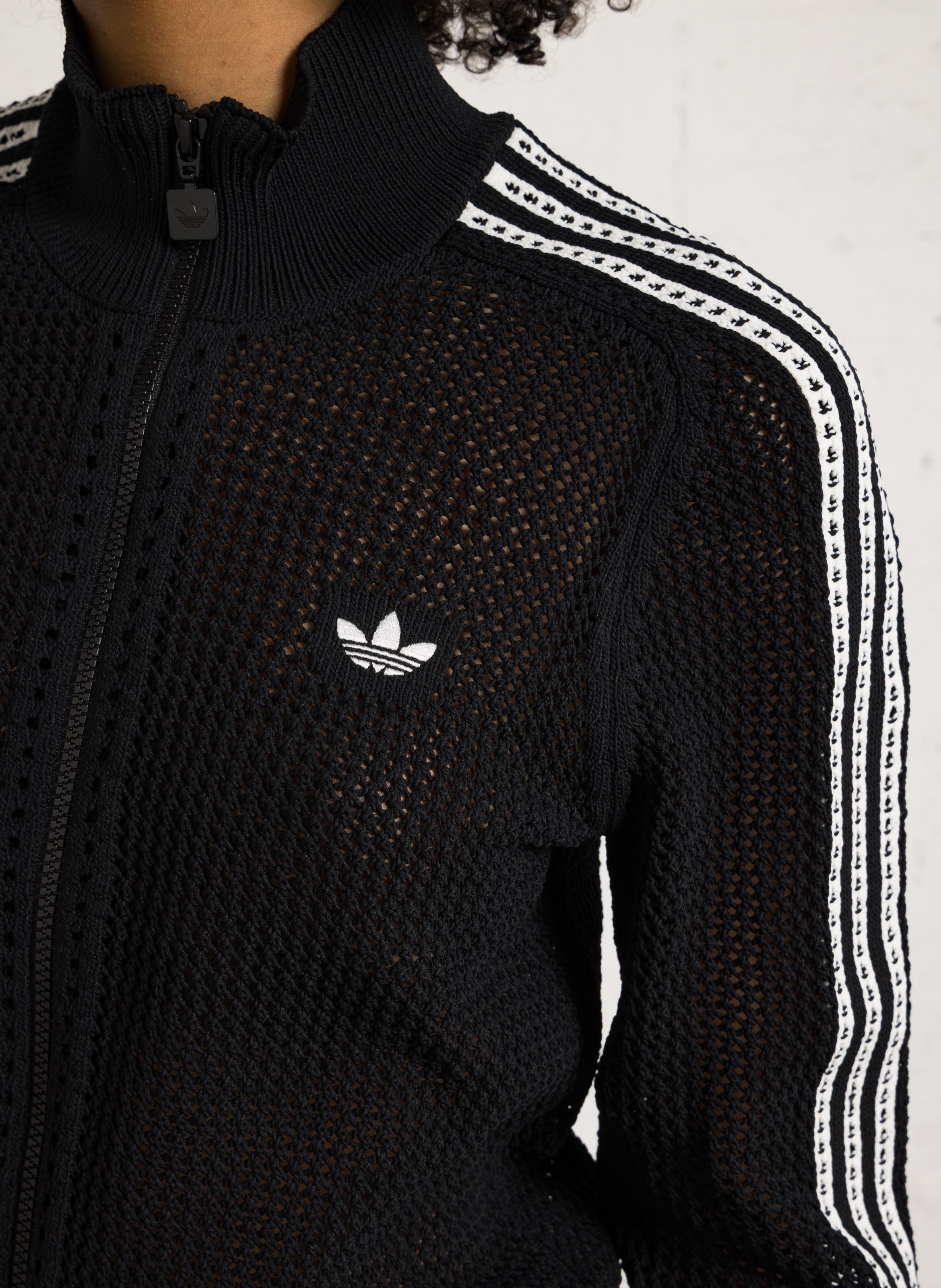 Zip-up high-neck jacket ADIDAS Black