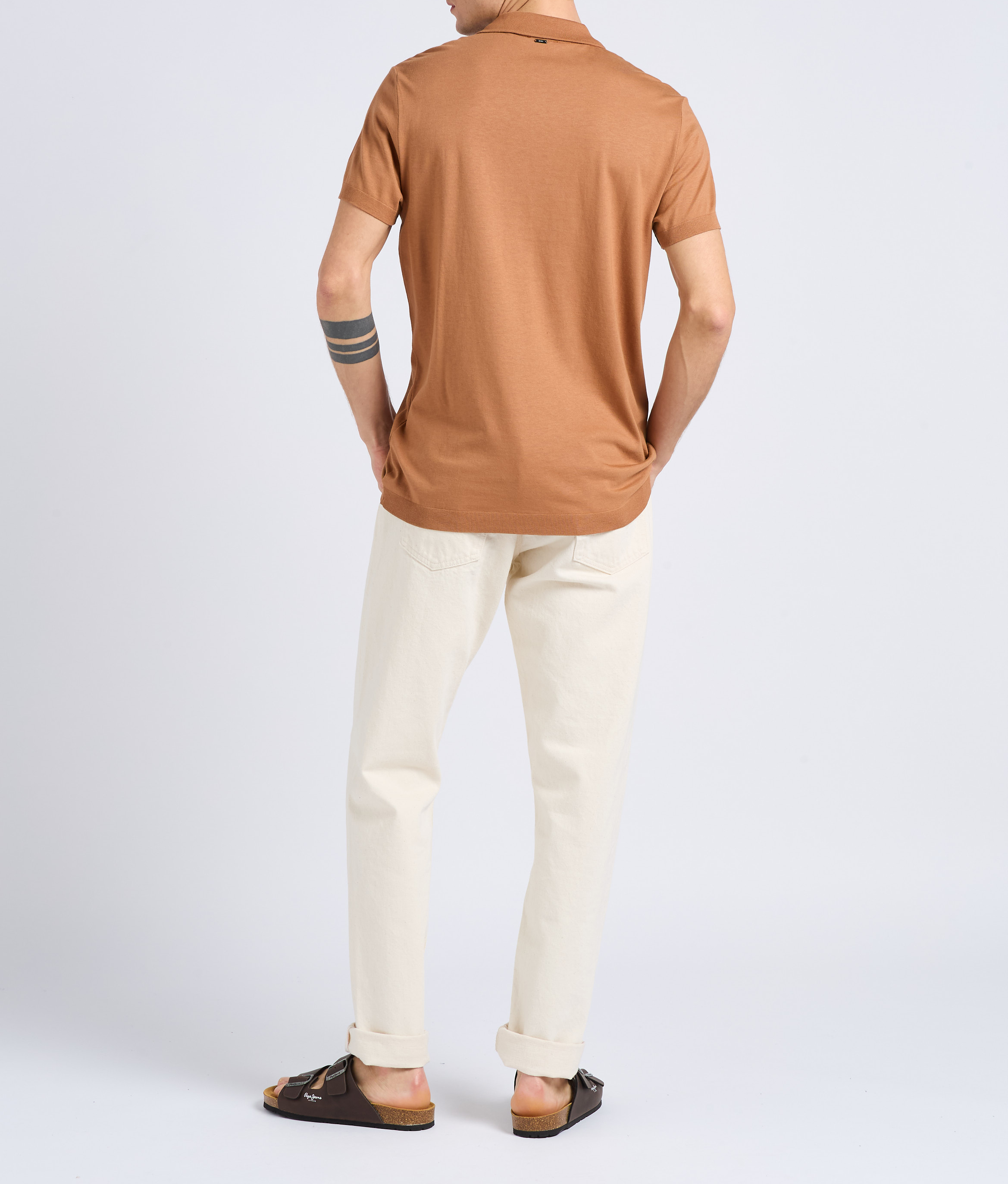 Jean regular-fit tapered en coton aspect tacheté EDWIN Beige