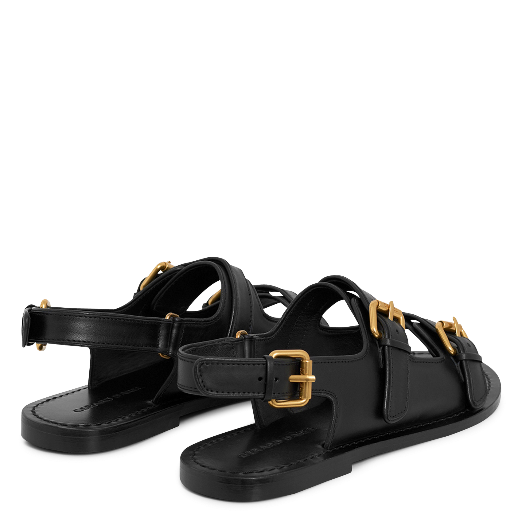 Sandales plates en cuir GERARD DAREL Noir