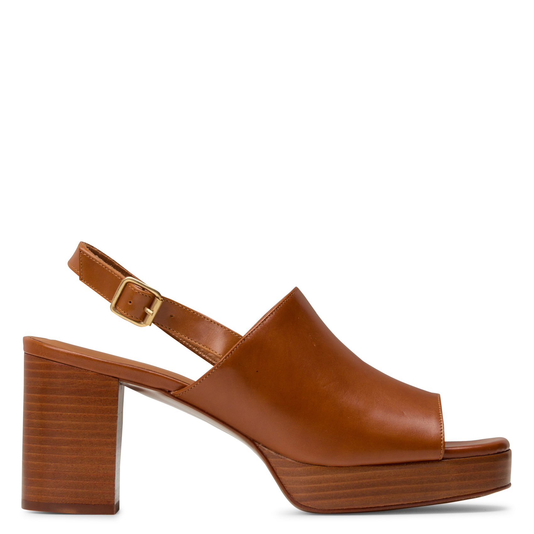 Alice - Ledersandalen mit Absatz RIVECOUR Braun