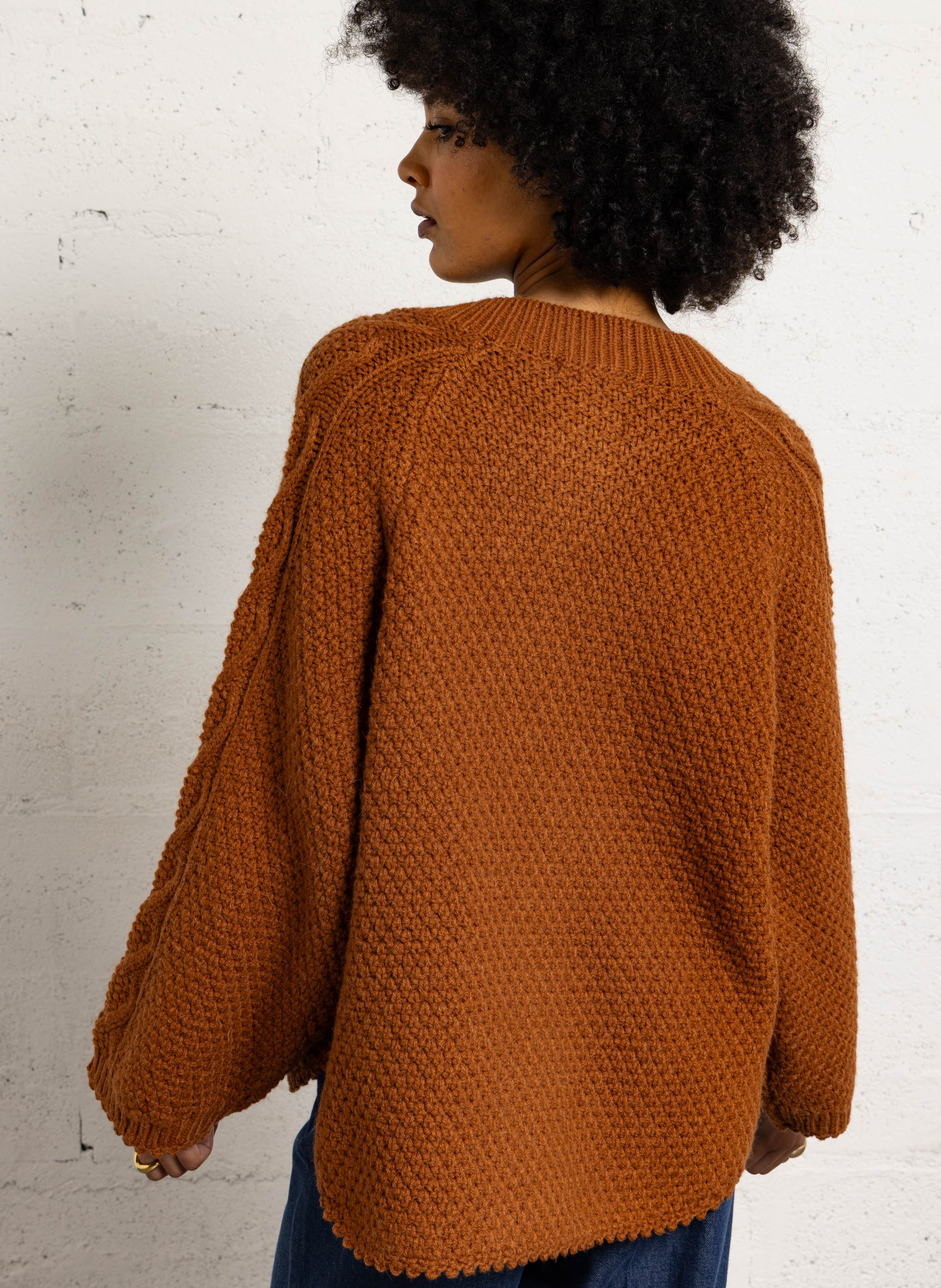 Round-neck cardigan LOUISE MISHA Brown