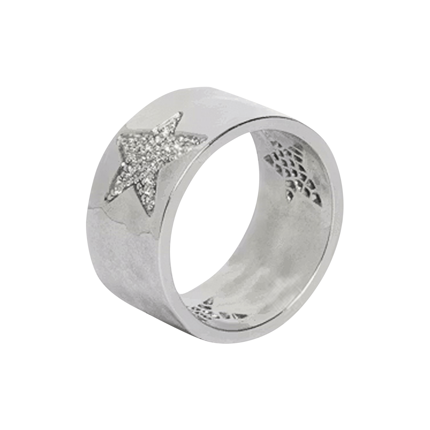 Bague martelée avec étoiles ZADIG&VOLTAIRE Argent