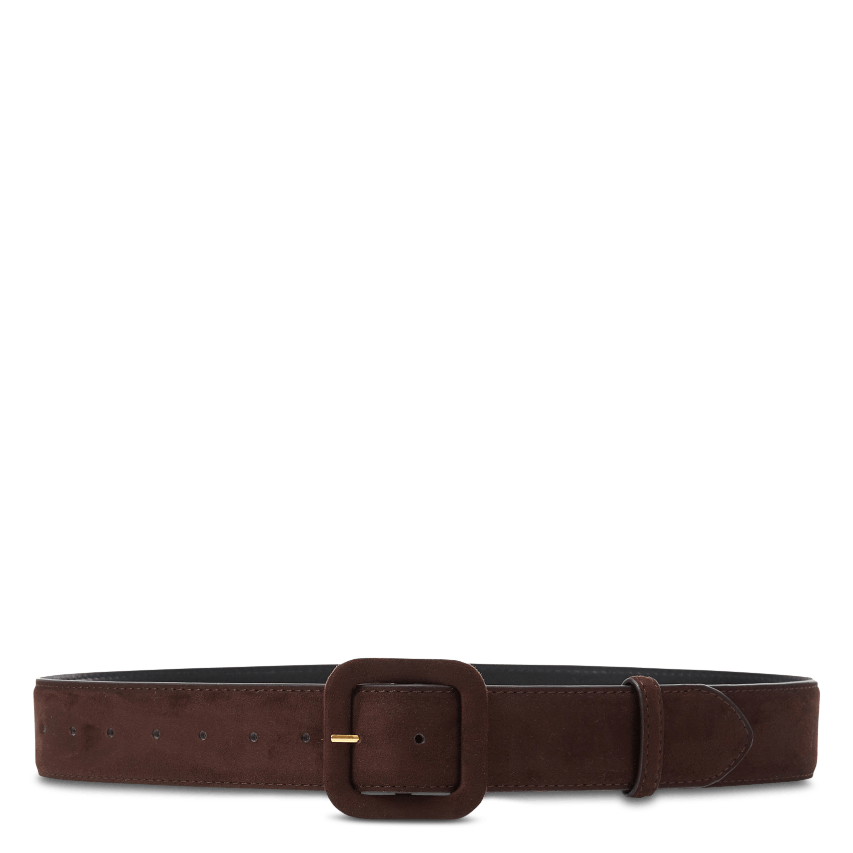 Ceinture en cuir velours GRACE ET MILA Marron
