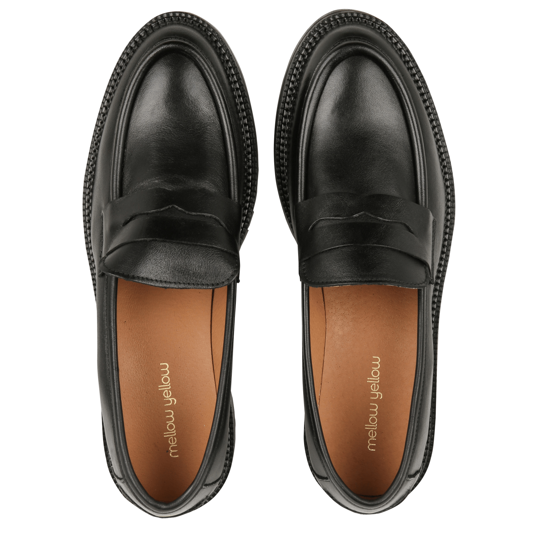 Mocassins unis en cuir  MELLOW YELLOW Noir