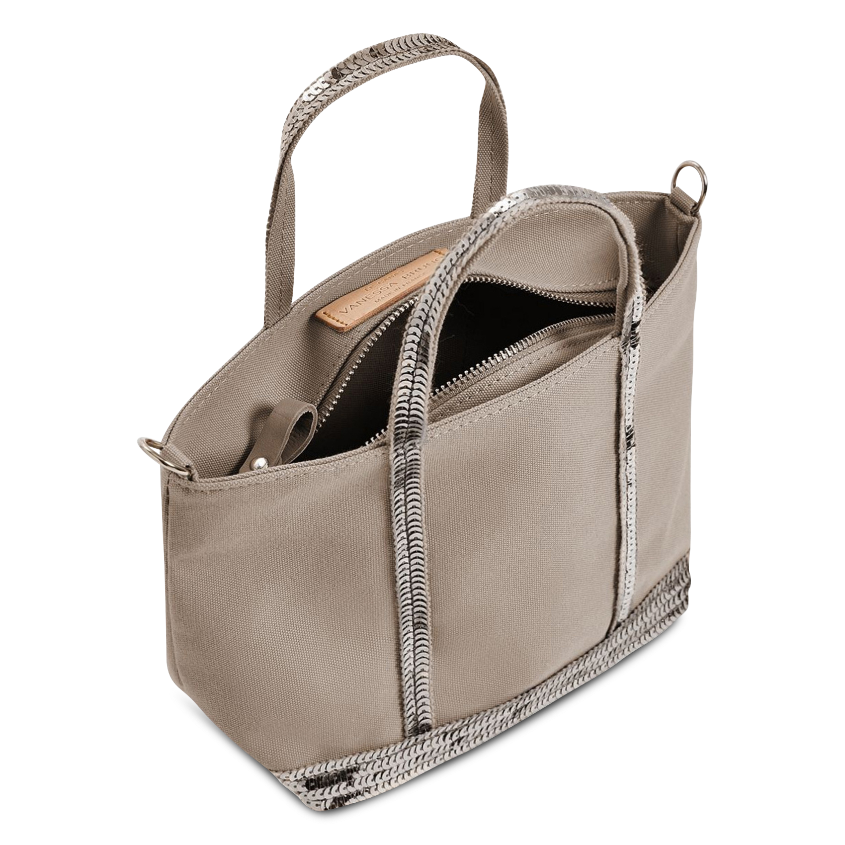 Mini-Shopper aus Canvas mit Pailletten VANESSA BRUNO Grau