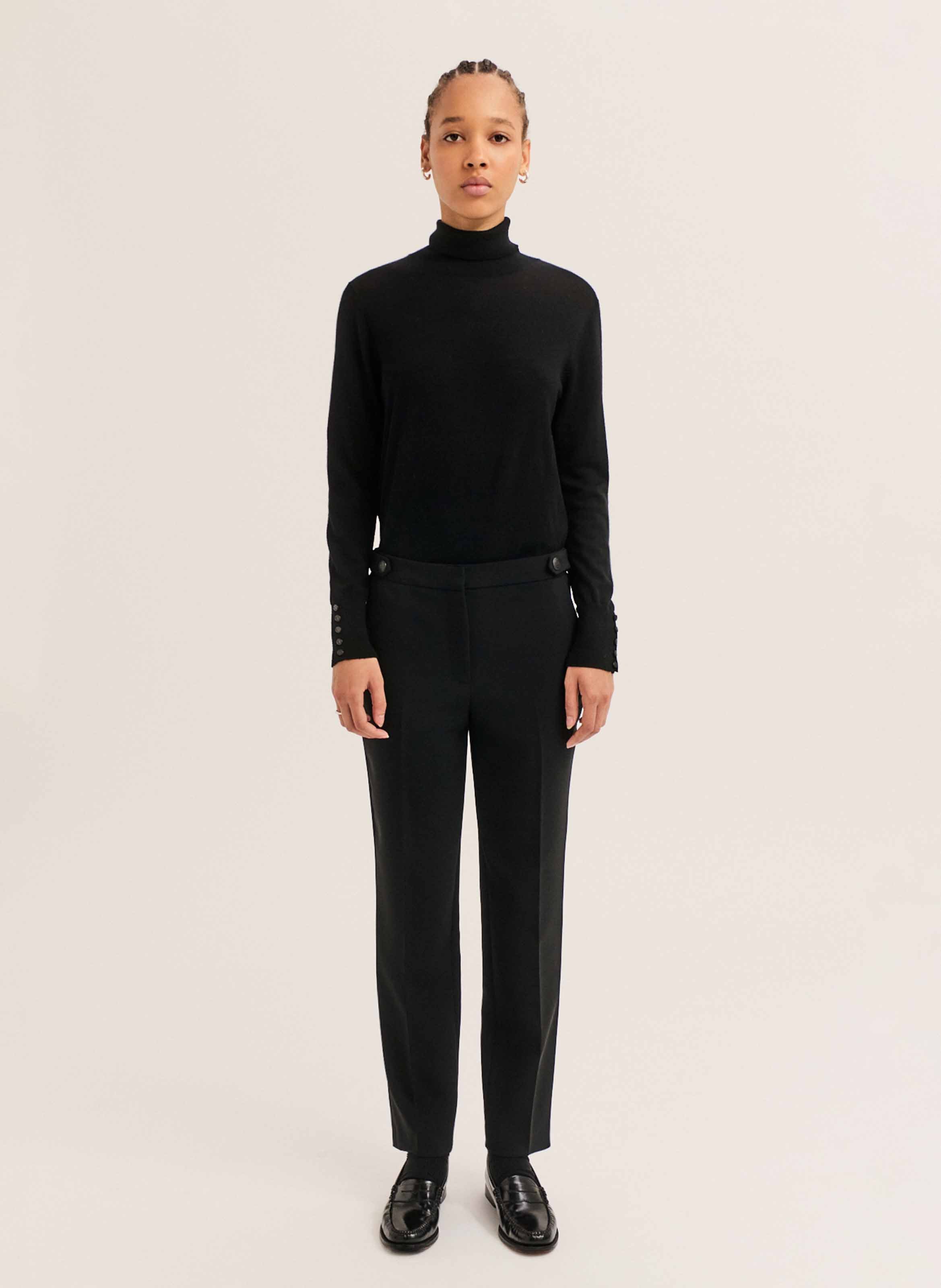 Pantalon de tailleur taille mi-haute PABLO Noir