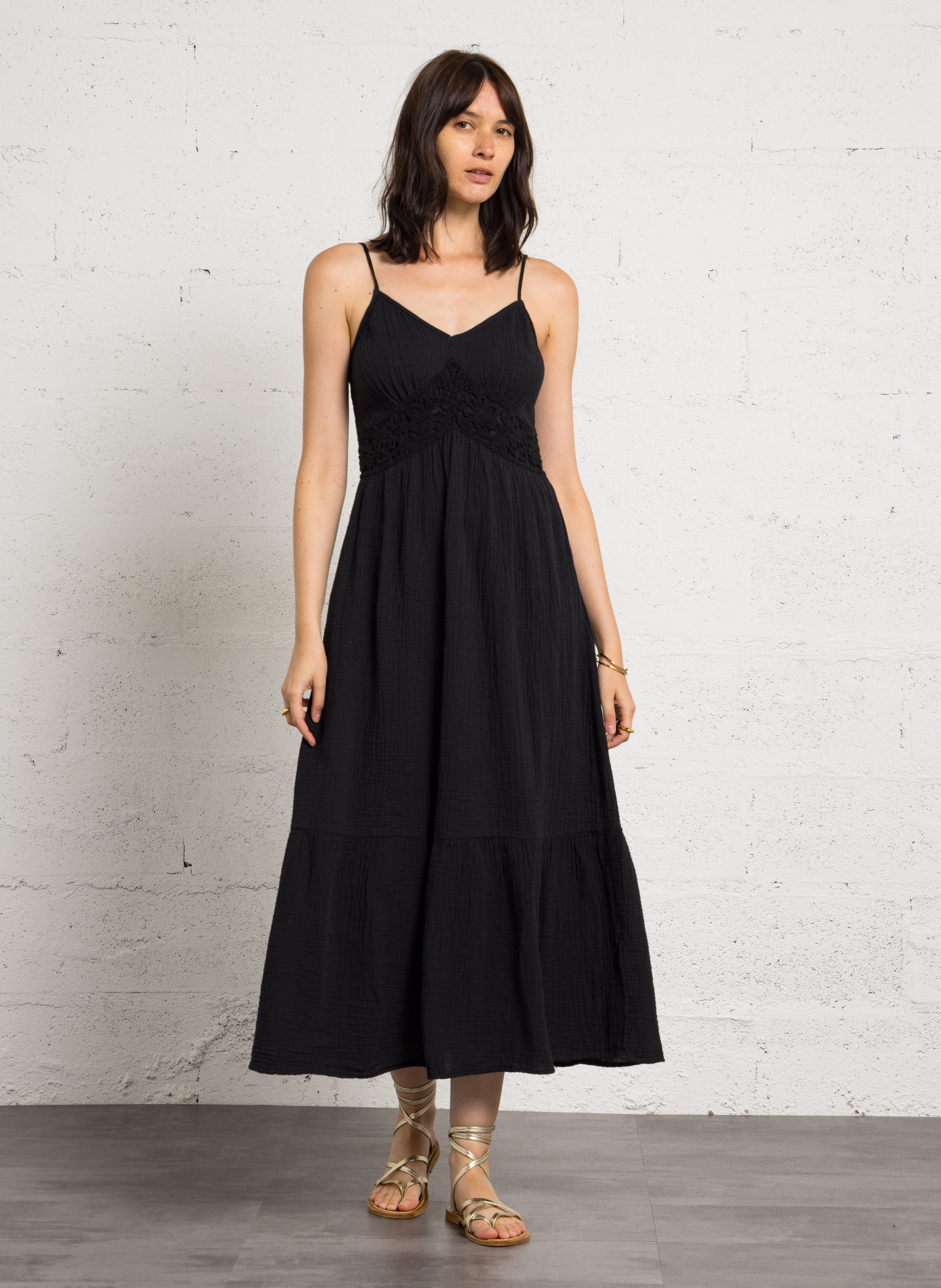 Long cotton dress MAISON 123 Black