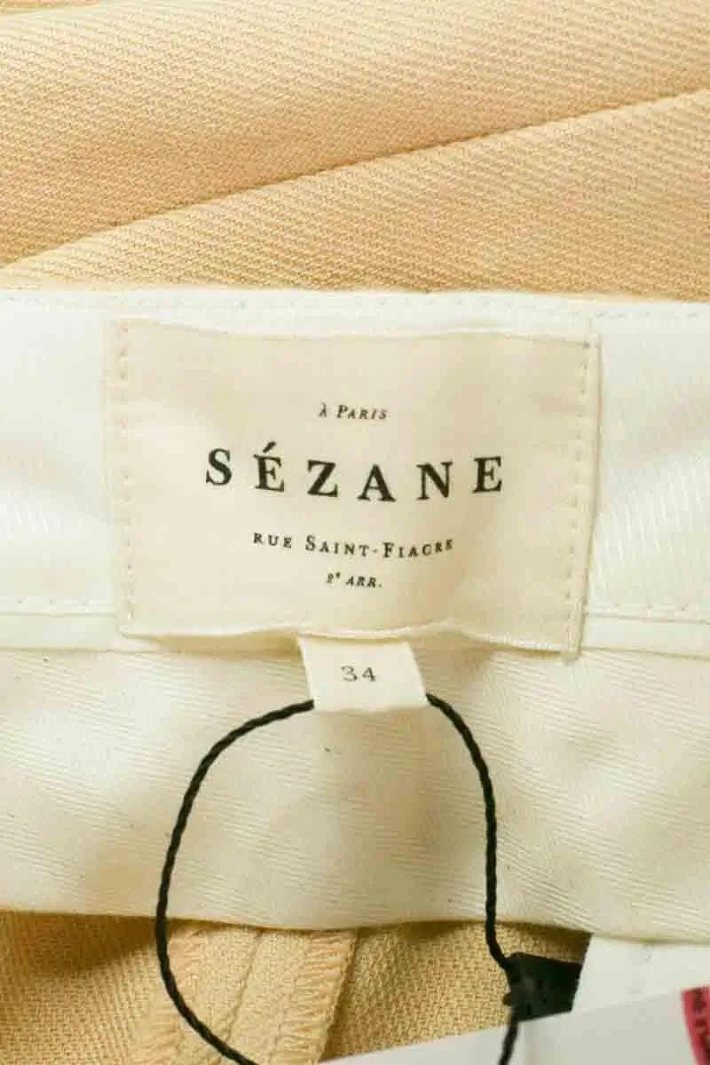 Wide-leg pants SEZANE - Seconde main Beige