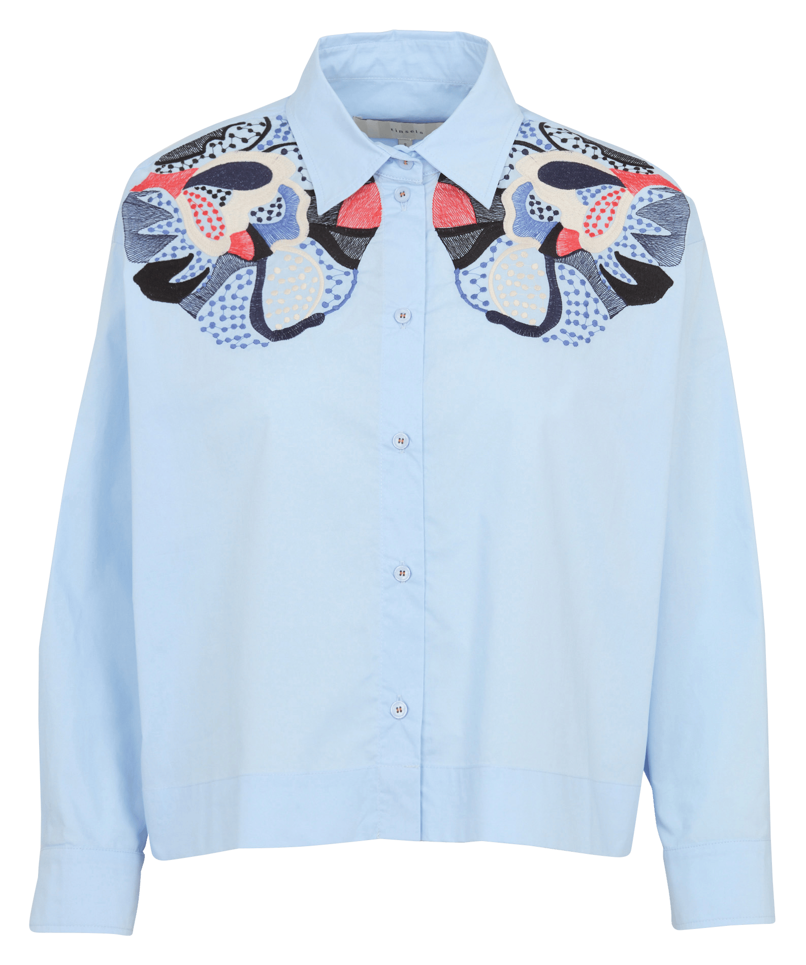 Loose-fit cotton shirt TINSELS Blue