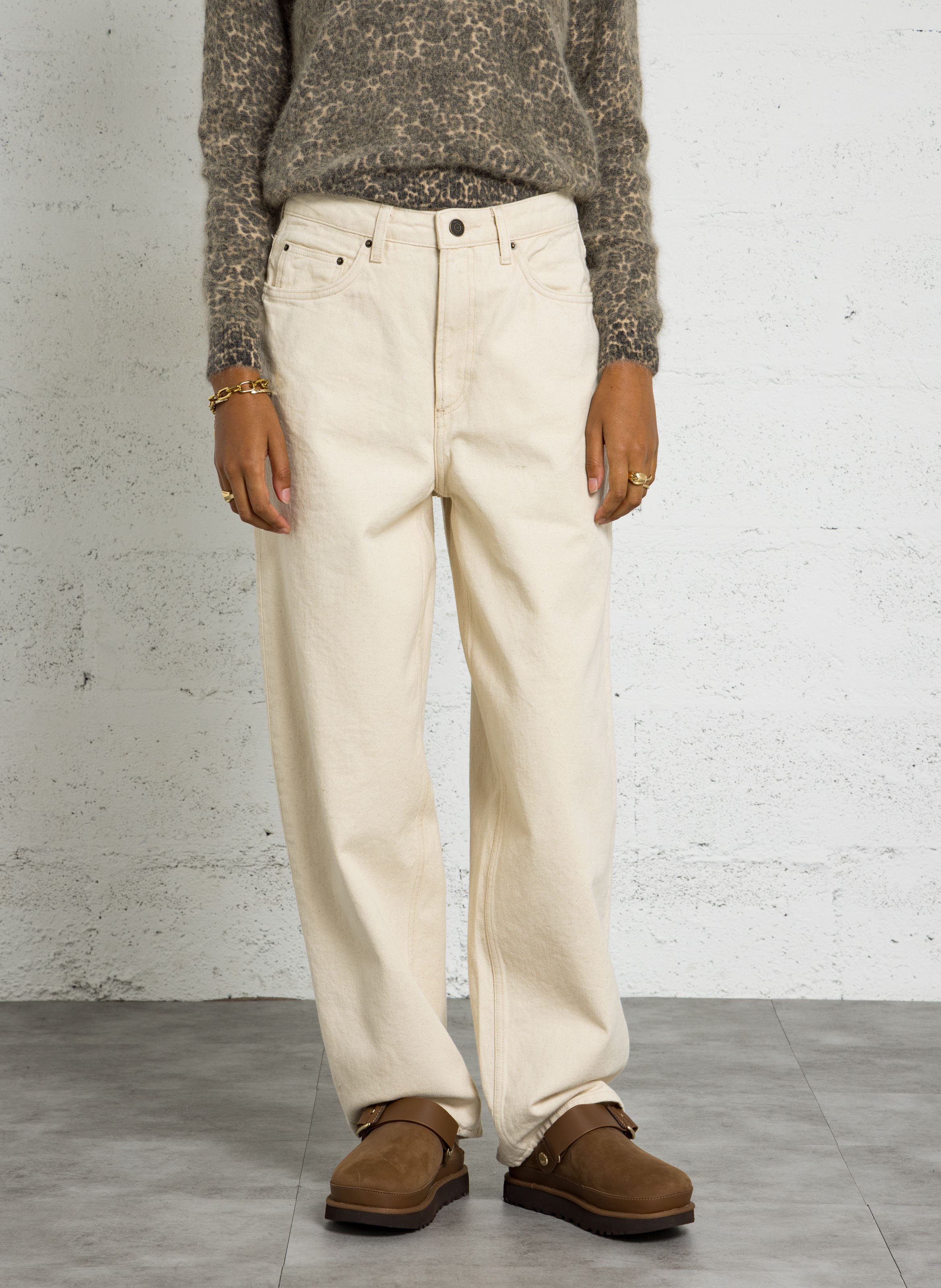Ballonjeans aus Baumwolle AMERICAN VINTAGE Beige