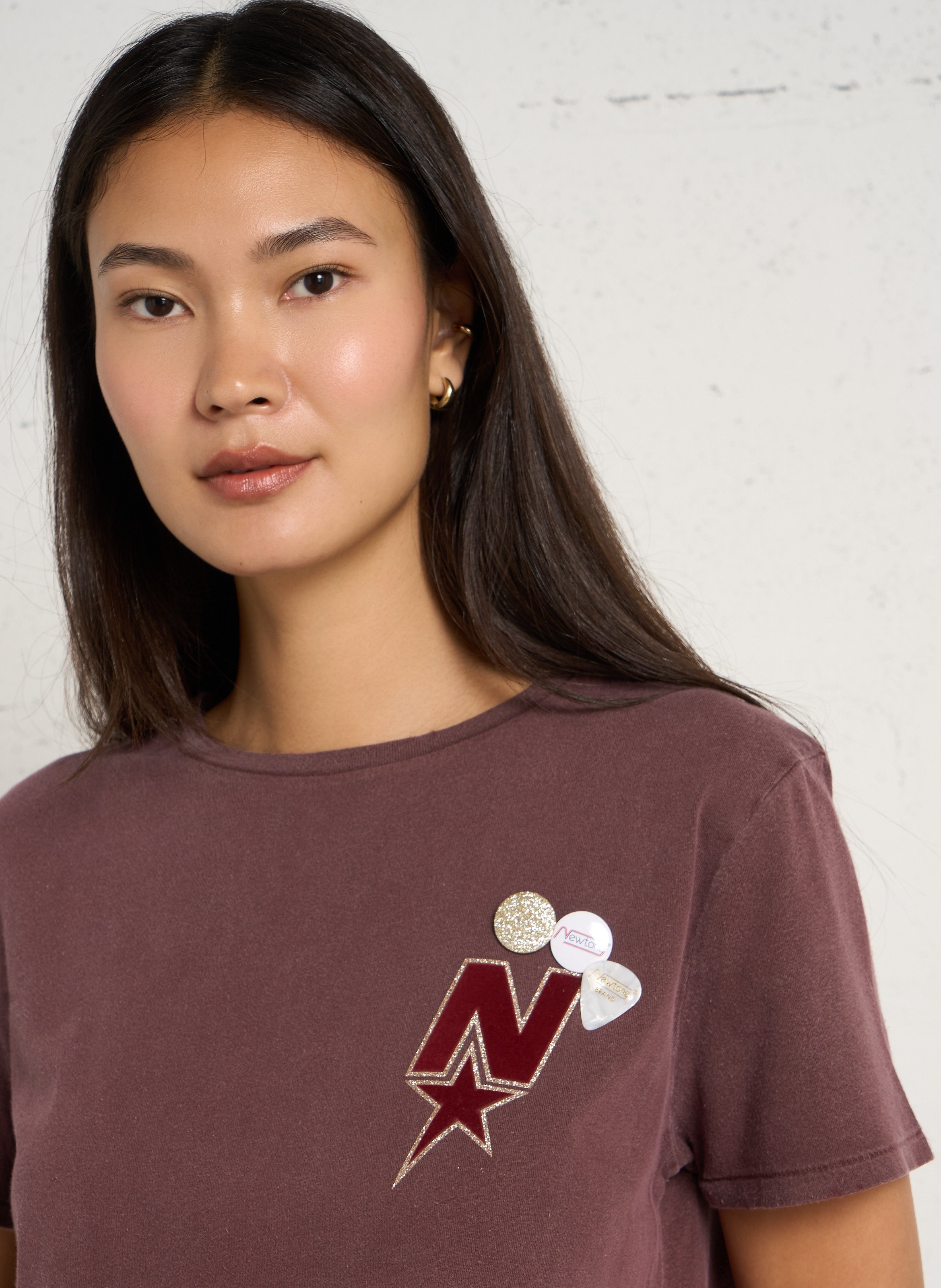 Tee-shirt à motif en coton NEWTONE Violet