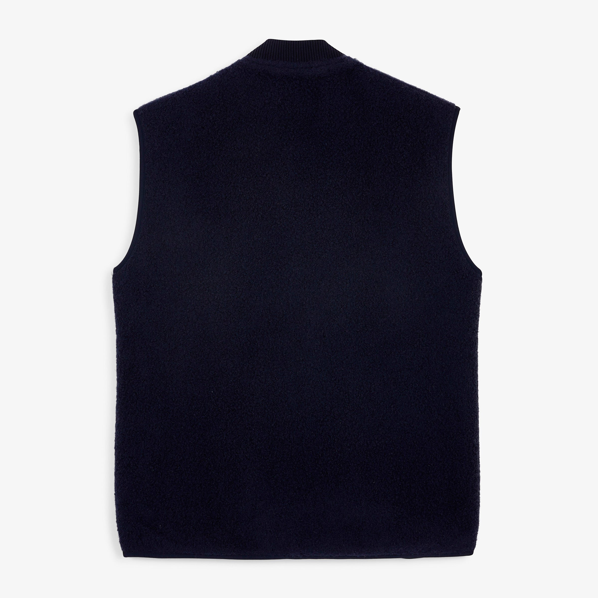 Navy blue sleeveless MARCEL fleece vest SERGE BLANCO Blue