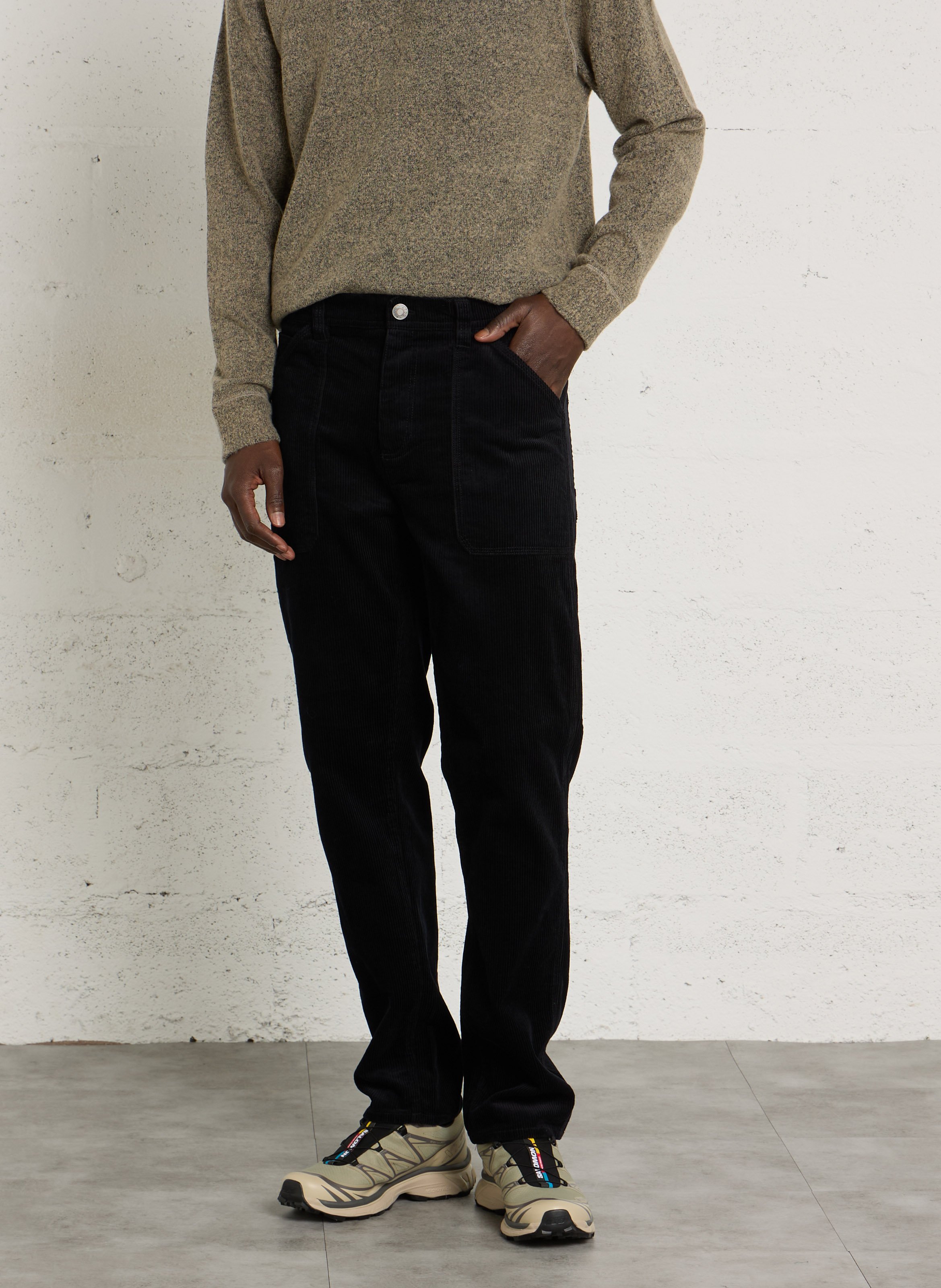 Straight-leg ribbed cotton pants LE TEMPS DES CERISES